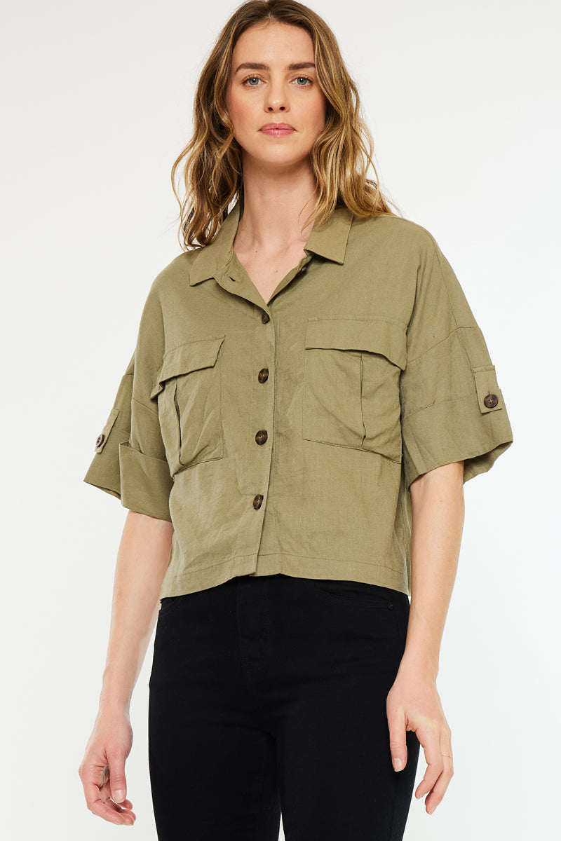 Zoria Men's Utility Shirt - Durable Work Shirt with Multiple Pockets for Outdoor, Hiking & Camping | Comfortable Casual Button Up Shirt for Workwear & Everyday Use