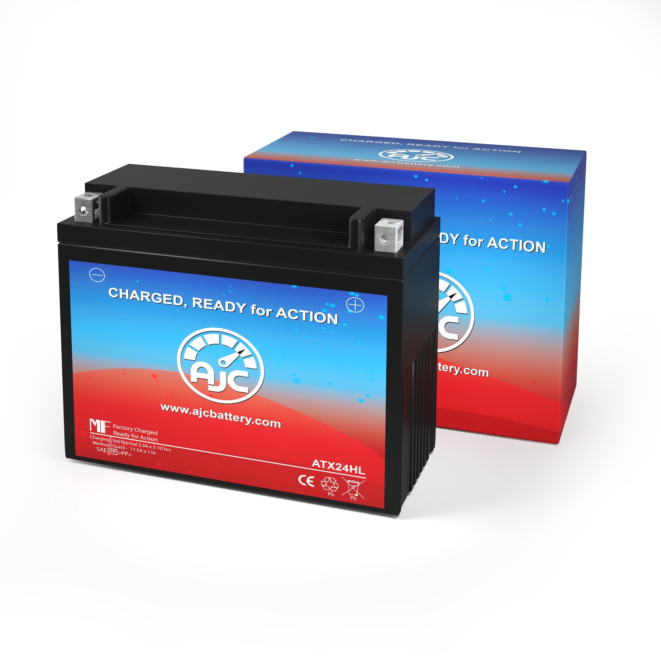 AJC Replacement Battery for Adventure Power UTX24HL - High Performance Powersports Battery for ATV, UTV, Motorcycle & Snowmobile