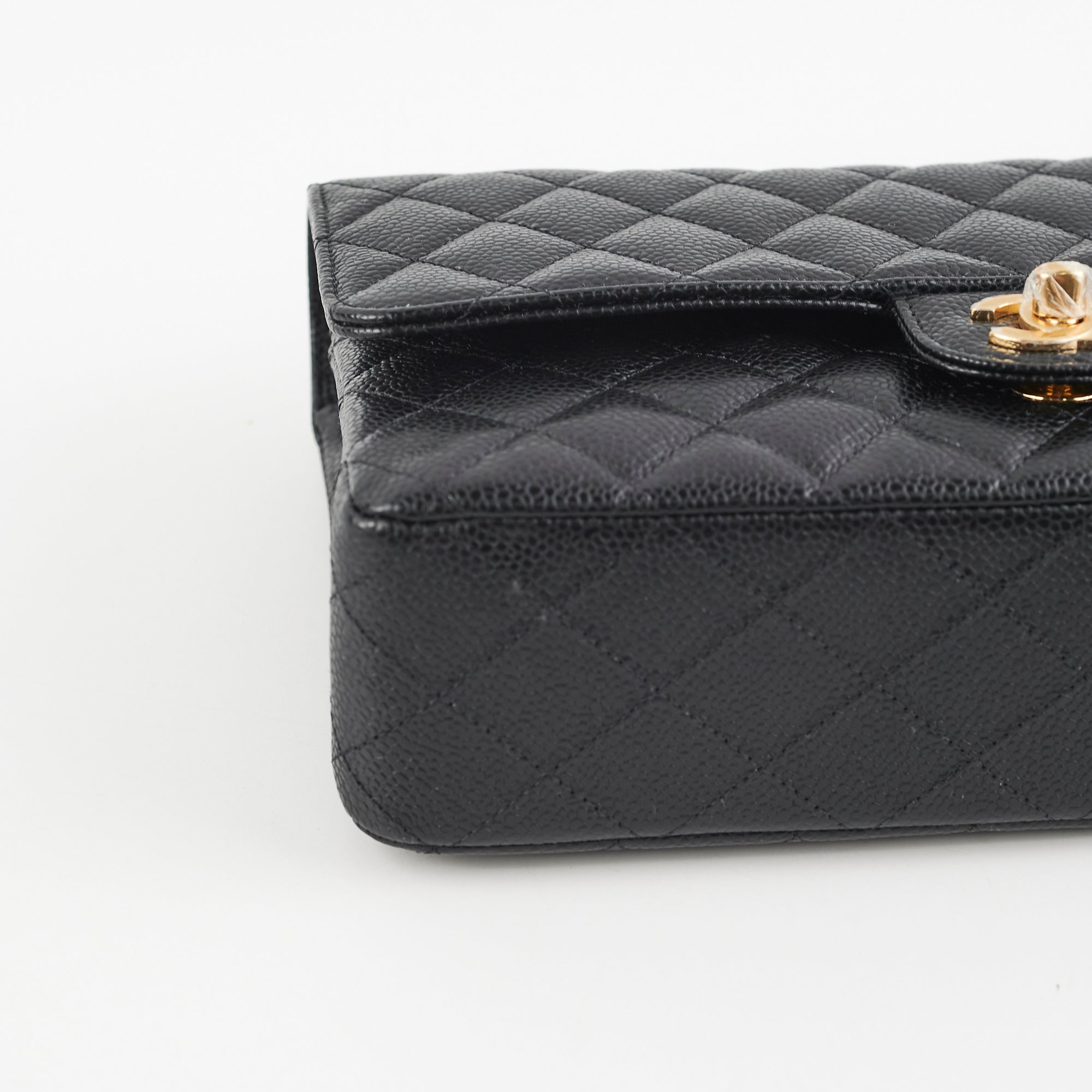 Chanel Medium/Large Double Classic Flap Bag in Black Caviar Leather 2023 - Luxury Handbag for Women, Perfect for Work, Evening Events & Special Occasions
