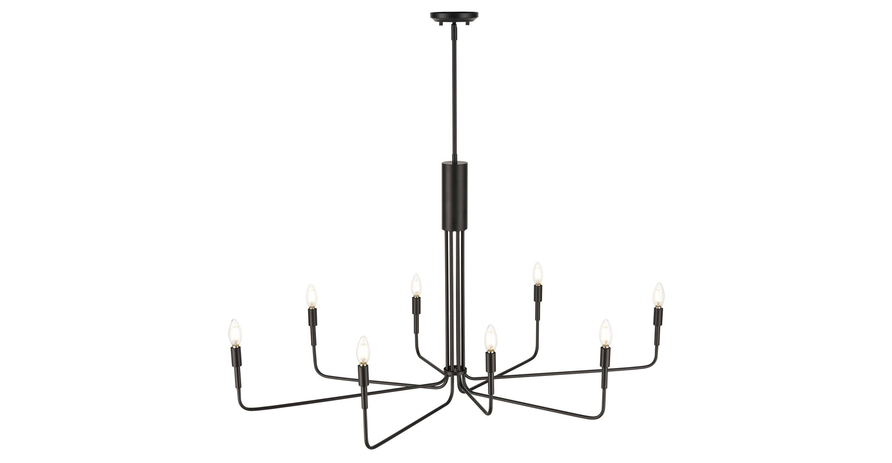 Bella 8-Light Modern Chandelier - Elegant Crystal Ceiling Light Fixture for Dining Room, Living Room & Bedroom Decor