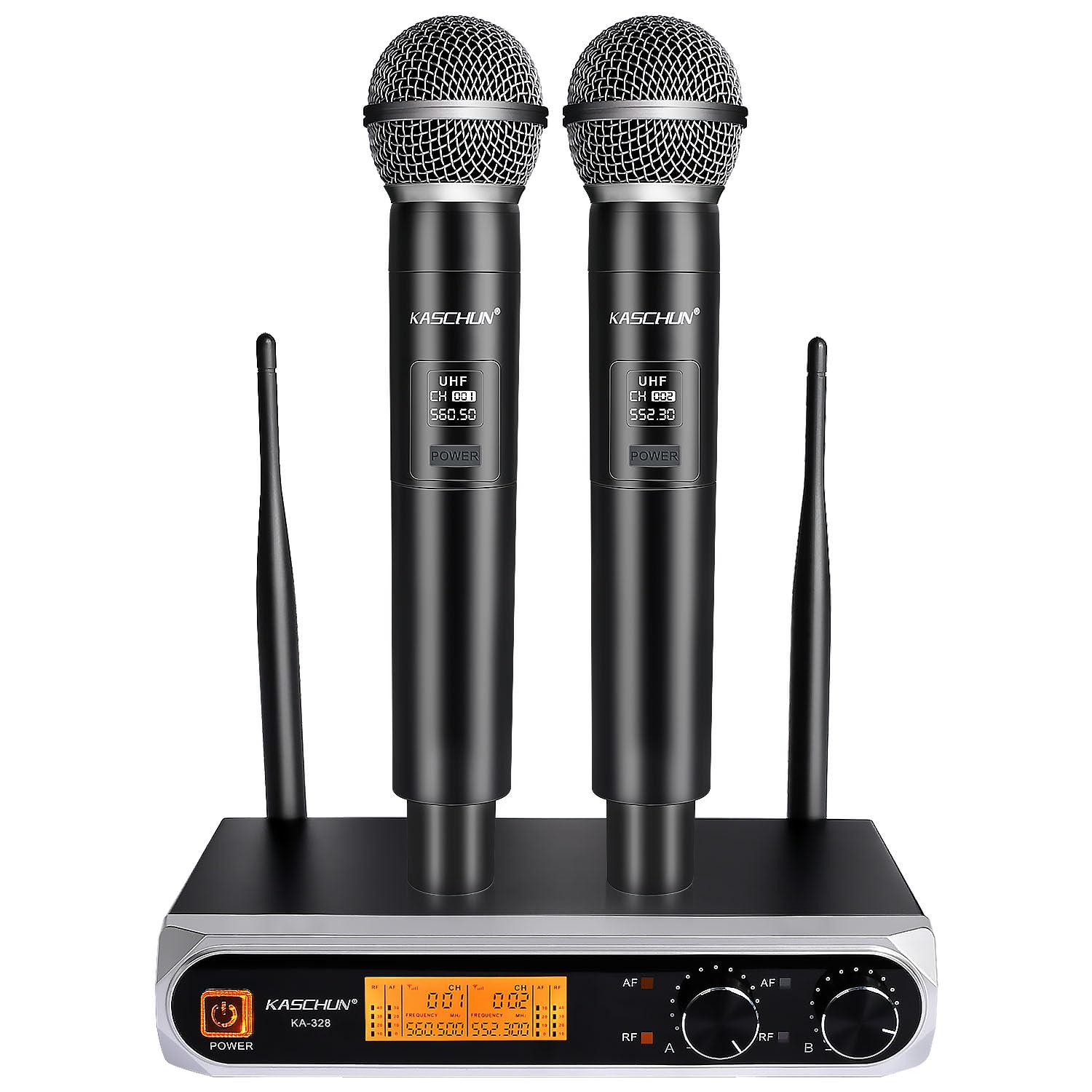 Professional Wireless Microphone System - Dynamic Cordless Mic with 100ft Range for DJ, Church, Karaoke, Home & KTV | Ideal for Live Performances, Worship Services & Home Entertainment (KA-328)