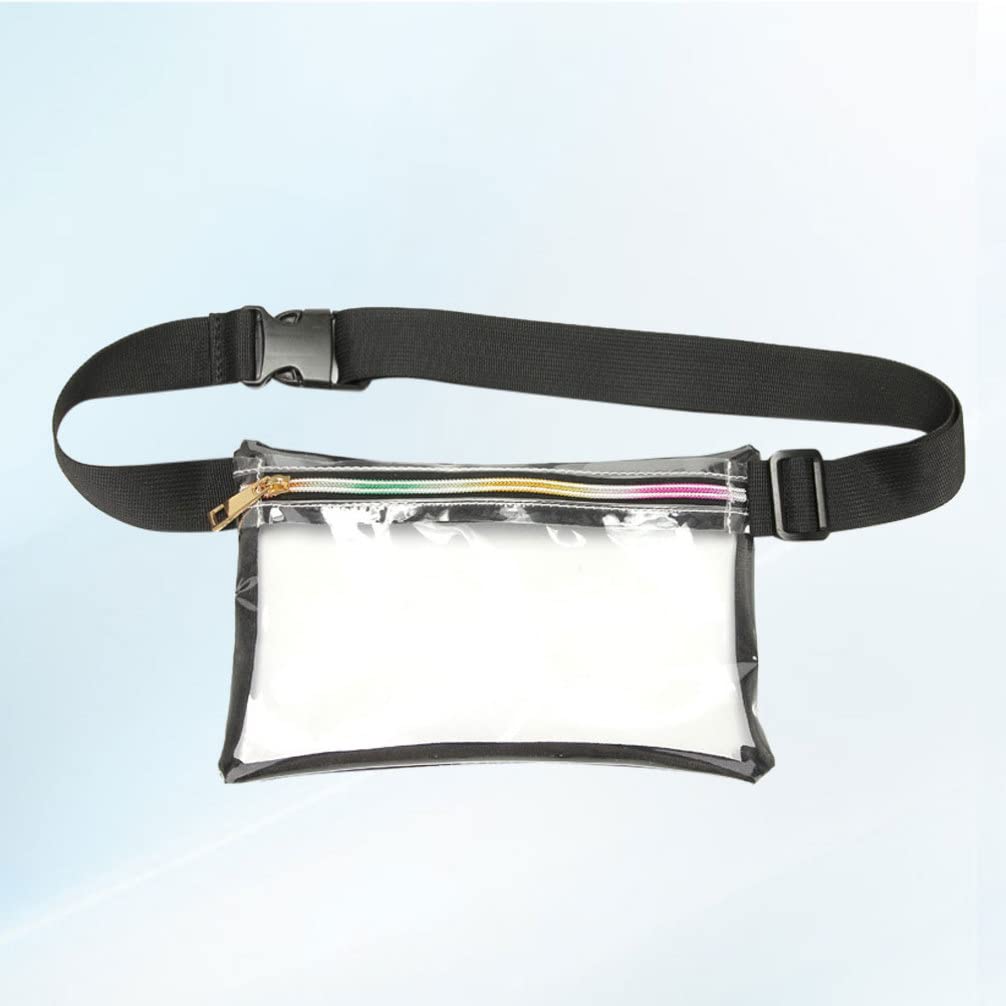 Clear Transparent Waist Fanny Pack for Men & Women - Waterproof Travel Belt Bag for Beach, Gym, Running & Outdoor Activities