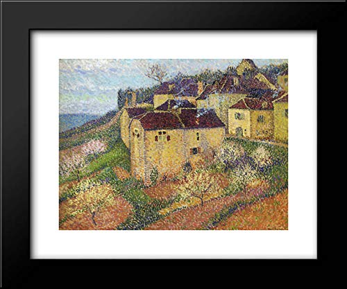 Henri Martin Saint Cirq Lapopie 24x20 Framed Art Print - French Countryside Landscape Painting for Living Room, Bedroom & Office Decor