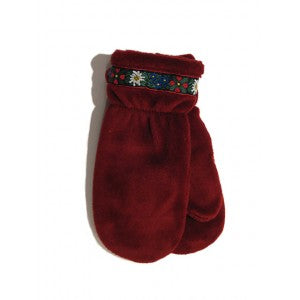 Red Polar Fleece with Edelweiss Trim