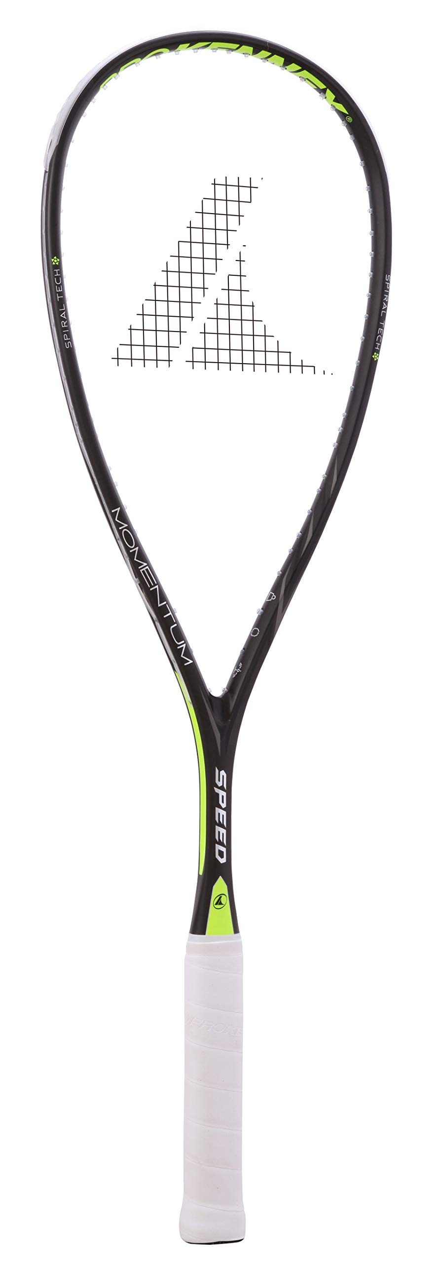PROKENNEX Momentum Speed Squash Racket for Adults - Lightweight Carbon Fiber Tennis Racquet with Shock Absorption Technology (Black/Yellow) | Perfect for Competitive Play & Training Sessions