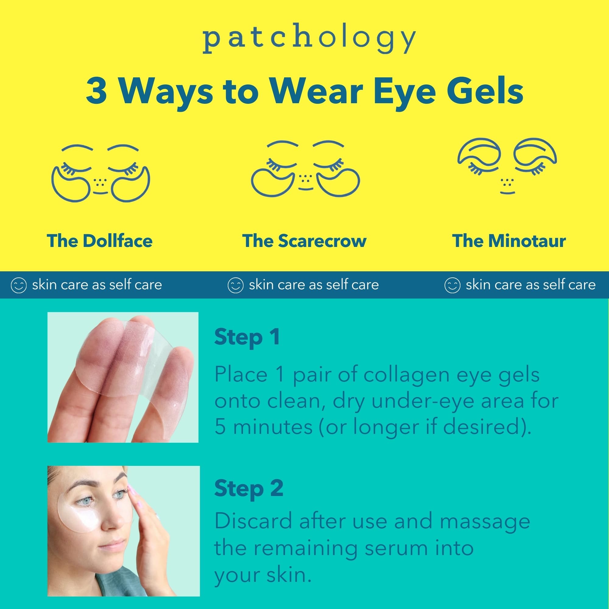 Patchology All Eyes On You Under Eye Mask - Retinol, Collagen & Green Tea Infused Eye Gels for Dark Circles, Puffiness & Wrinkles - Hydrating Under Eye Patches for Night Use, Travel & Beauty Routine - Reduce Puffy Eyes & Refresh Tired Eyes (6 Pairs) - Perfect for Skincare Routine, Spa Days & On-the-Go Self Care