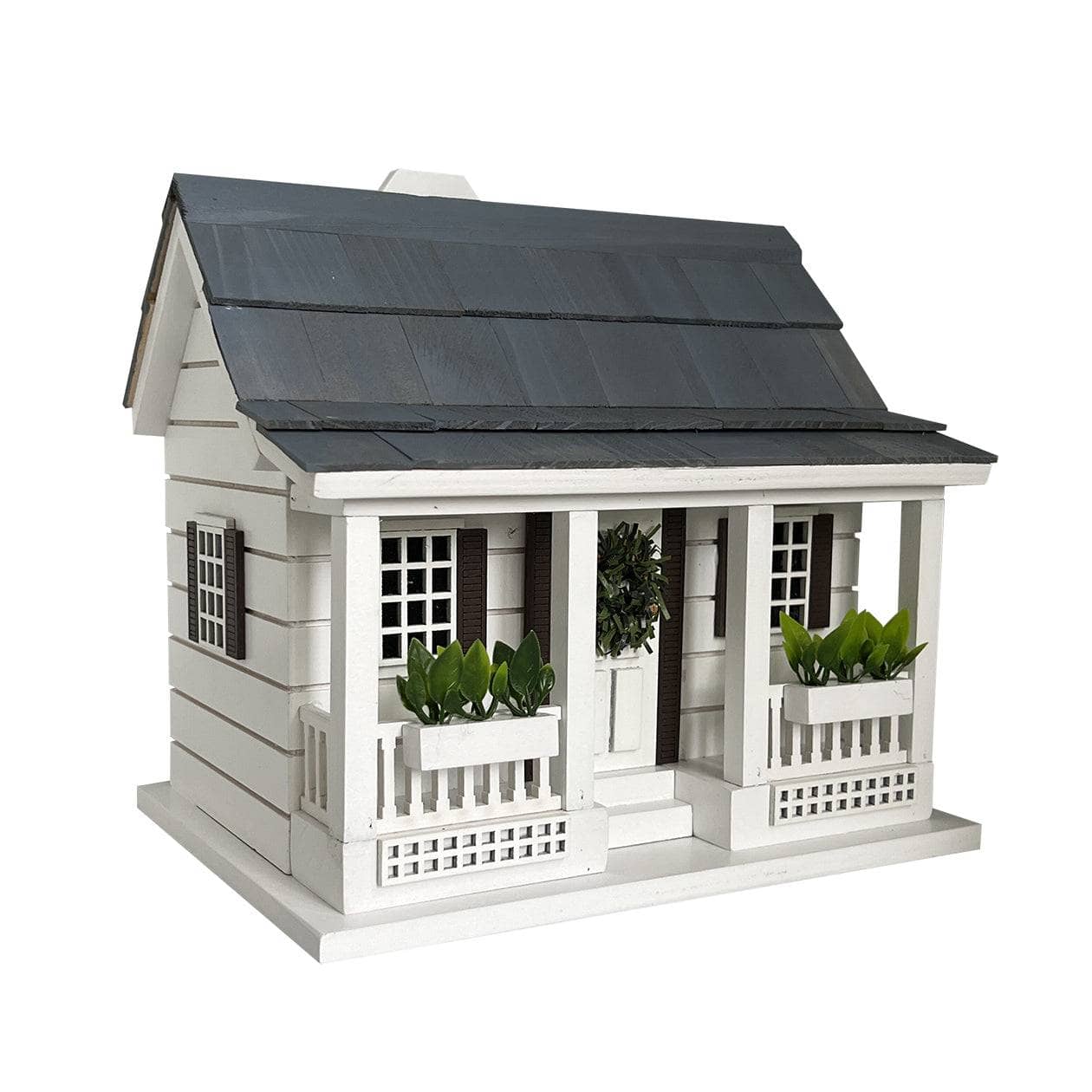 Handcrafted Lakeshore Birdhouse Cottage - Natural Wood Bird Feeder for Garden & Backyard Decor - Attracts Wild Birds for Birdwatching