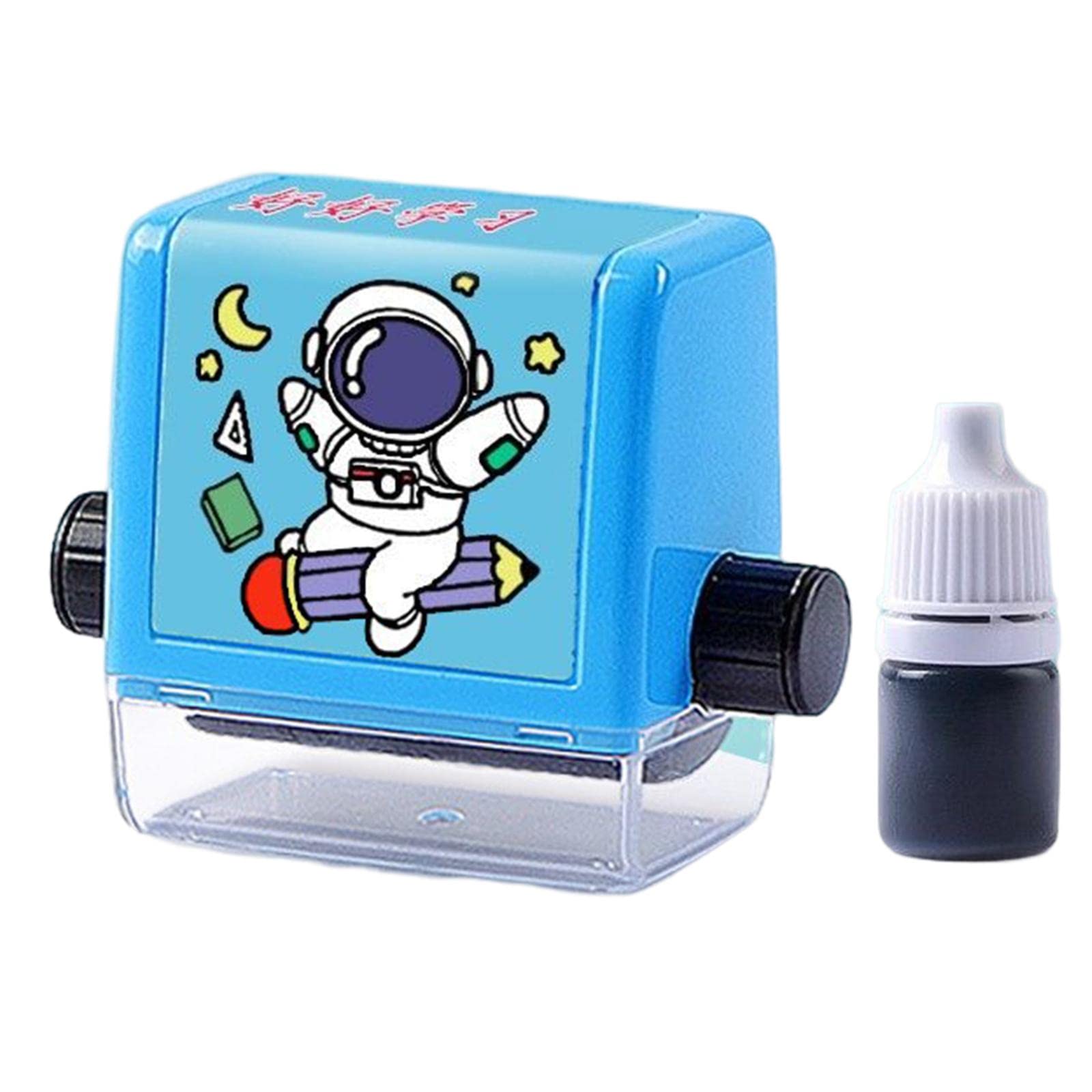 Fancyes Number Rolling Stamp 1-100 - Addition & Subtraction Math Practice Tool for Kids - Blue | Perfect for Homeschooling & Classroom Learning Activities