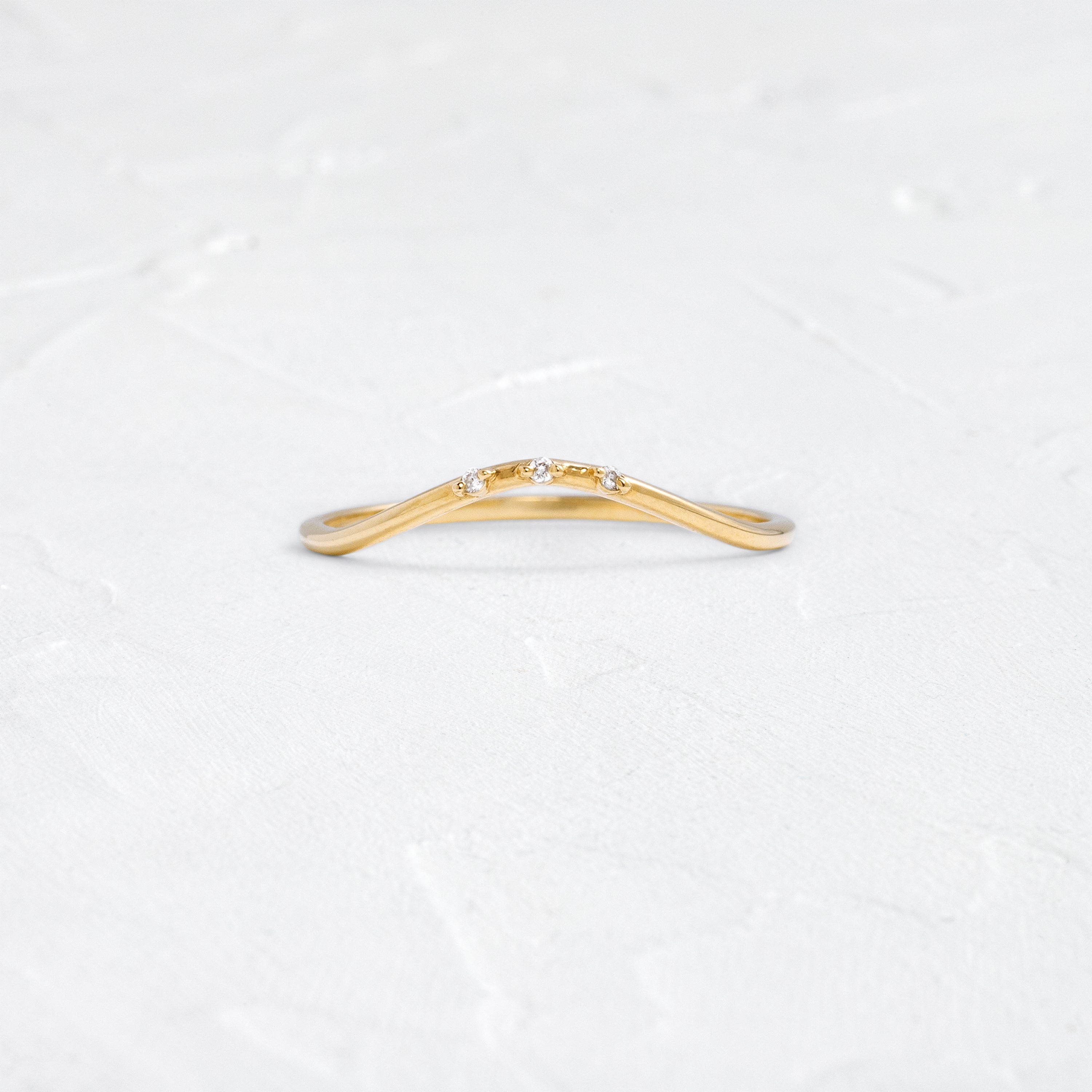 Elegant Curved Trio Band Ring Set for Women - Stackable Gold & Silver Rings for Everyday Wear, Gift Giving & Special Occasions