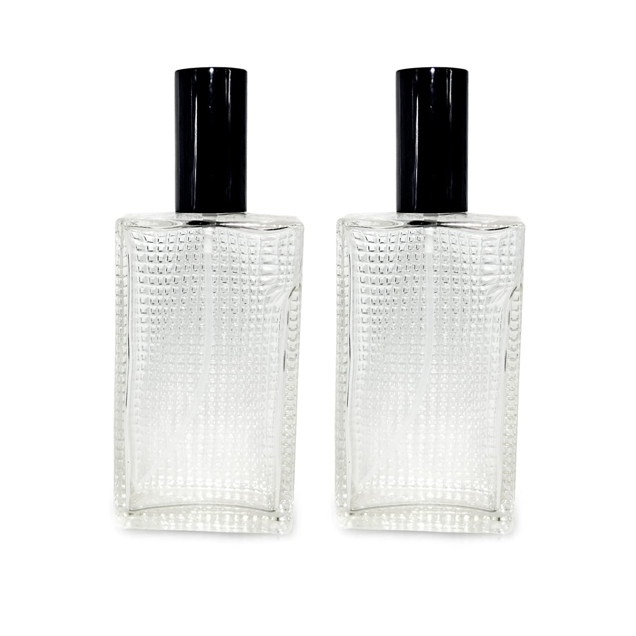 100ml Refillable Glass Bottle with Spray Pump & Cap - Perfect for DIY Perfume, Essential Oils, Rose Water & More (Pack of 2) | Great for Travel, Home Fragrance & Beauty Storage