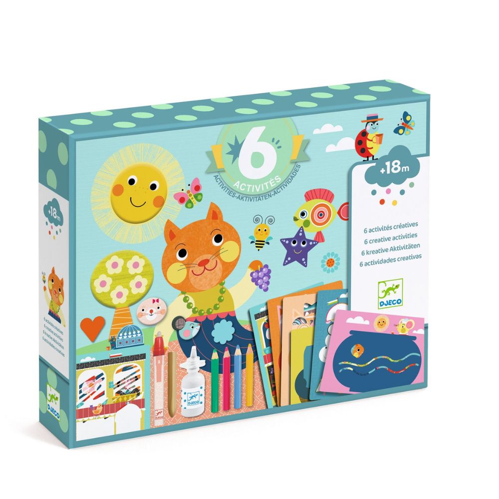 DJECO Multi-Activity Kit - The Cat and His Friends for Toddlers 18 Months+ | Early Learning & Creative Play for Kids