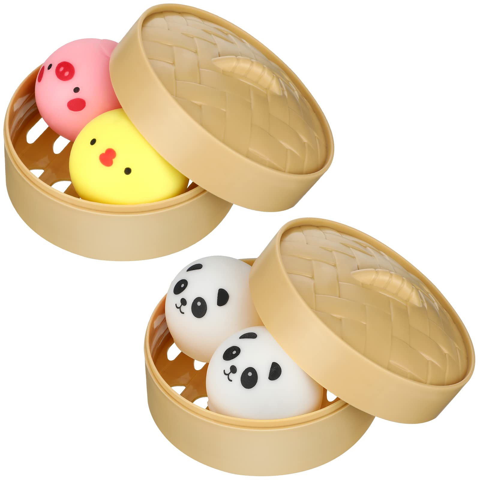 3 Pack Squishy Stress Balls Set - Cute Pineapple & Animal Shaped Anxiety Relief Toys for Kids & Adults - Party Favors, Sensory Toys for Stress Relief (Black, White, Elegant Style) - Perfect for Office, Classroom & Home Relaxation