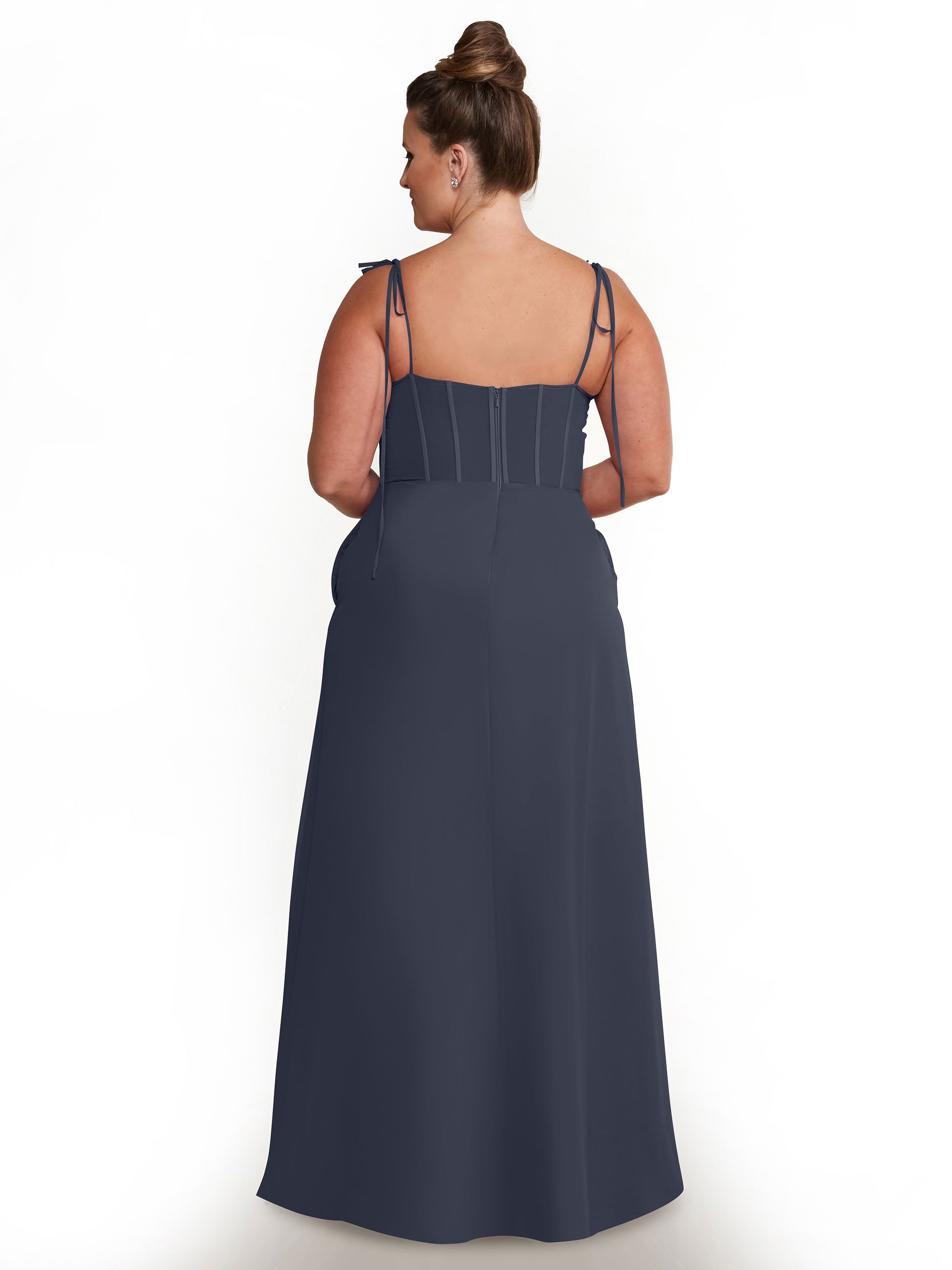 Elegant 80144 Chiffon A-Line Bridesmaid Dress with V-Neck & Spaghetti Straps - Perfect for Weddings, Formal Events & Special Occasions