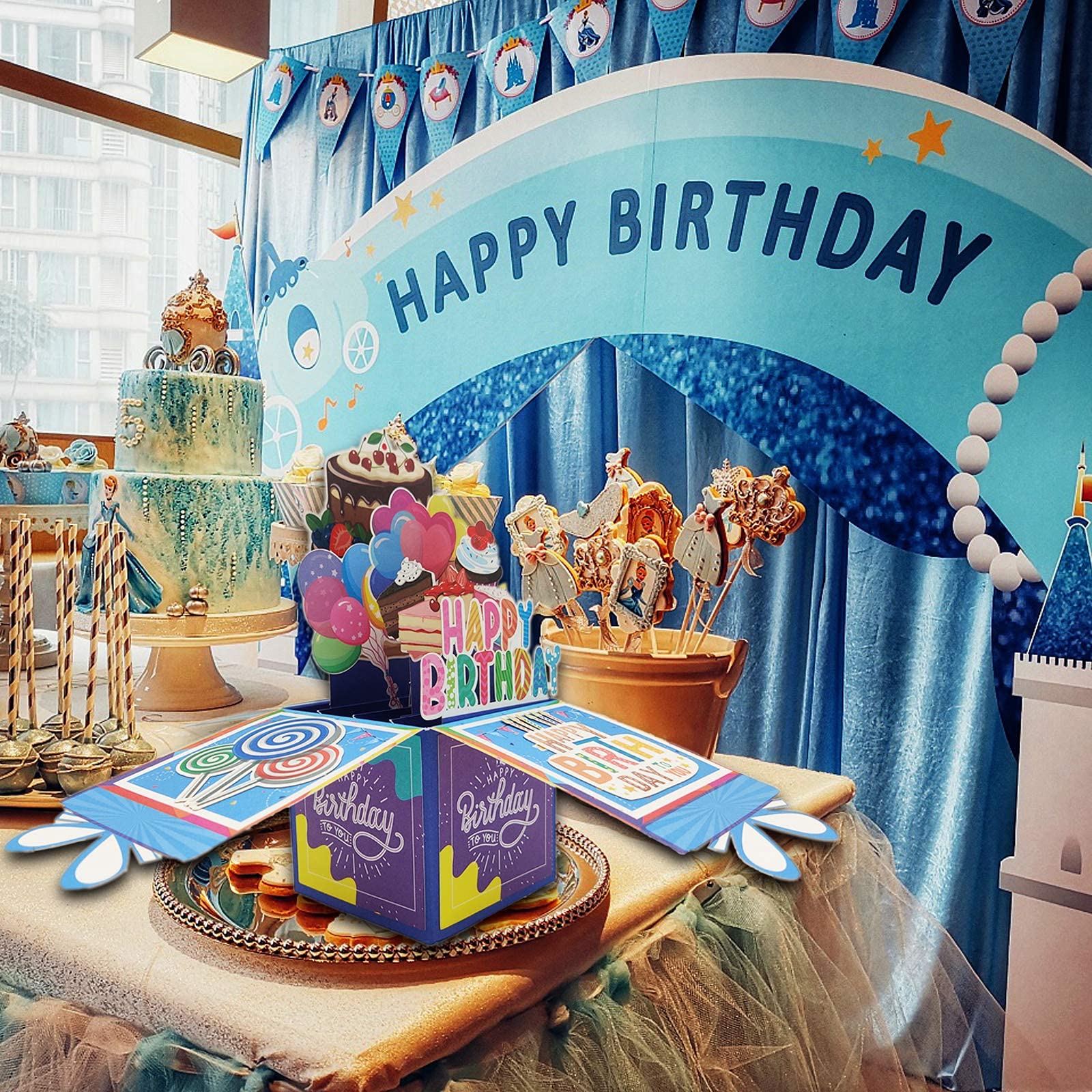3D Handmade Birthday Pop Up Card - Happy Birthday Greeting Card with Cake Design | Perfect for Birthday Wishes, Anniversaries & Special Occasions