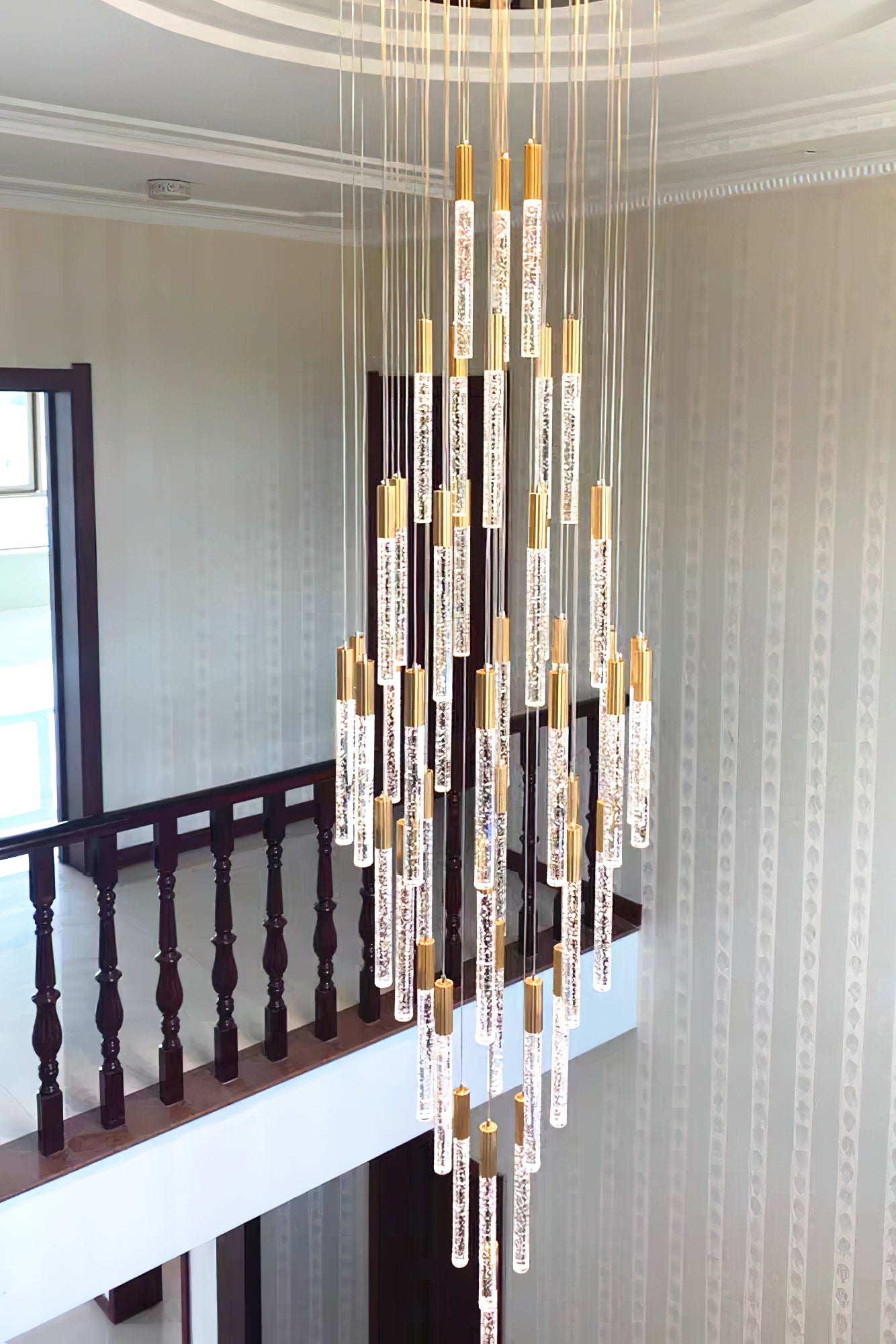 Modern Bubble Glass Pendant Light - Elegant Hanging Chandelier for Dining Room, Kitchen Island & Bedroom Decor - Dimmable LED Lighting Fixture