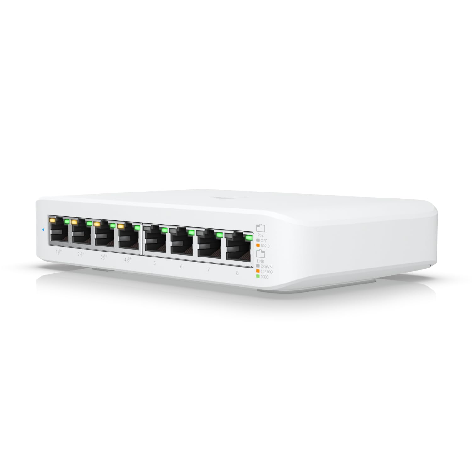 USW-LITE-8-POE 8-Port Gigabit PoE+ Managed Network Switch | 60W Power Budget | VLAN & QoS Support | Ideal for Home Office & Small Business Networking