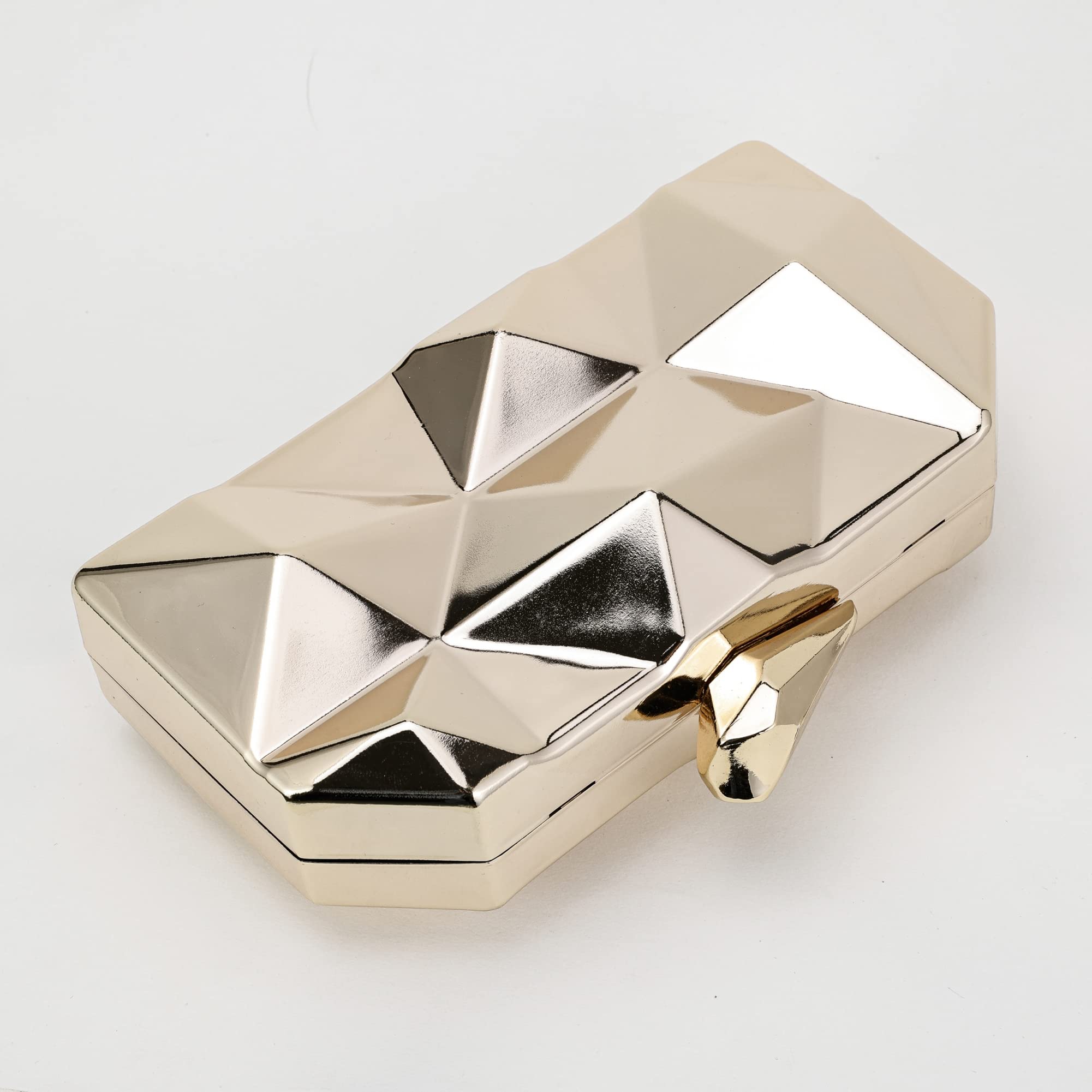 Stylish Geometric Evening Handbags for Women - Crossbody & Metal Clutch Purse with Chain - Perfect for Parties, Weddings & Night Out Events
