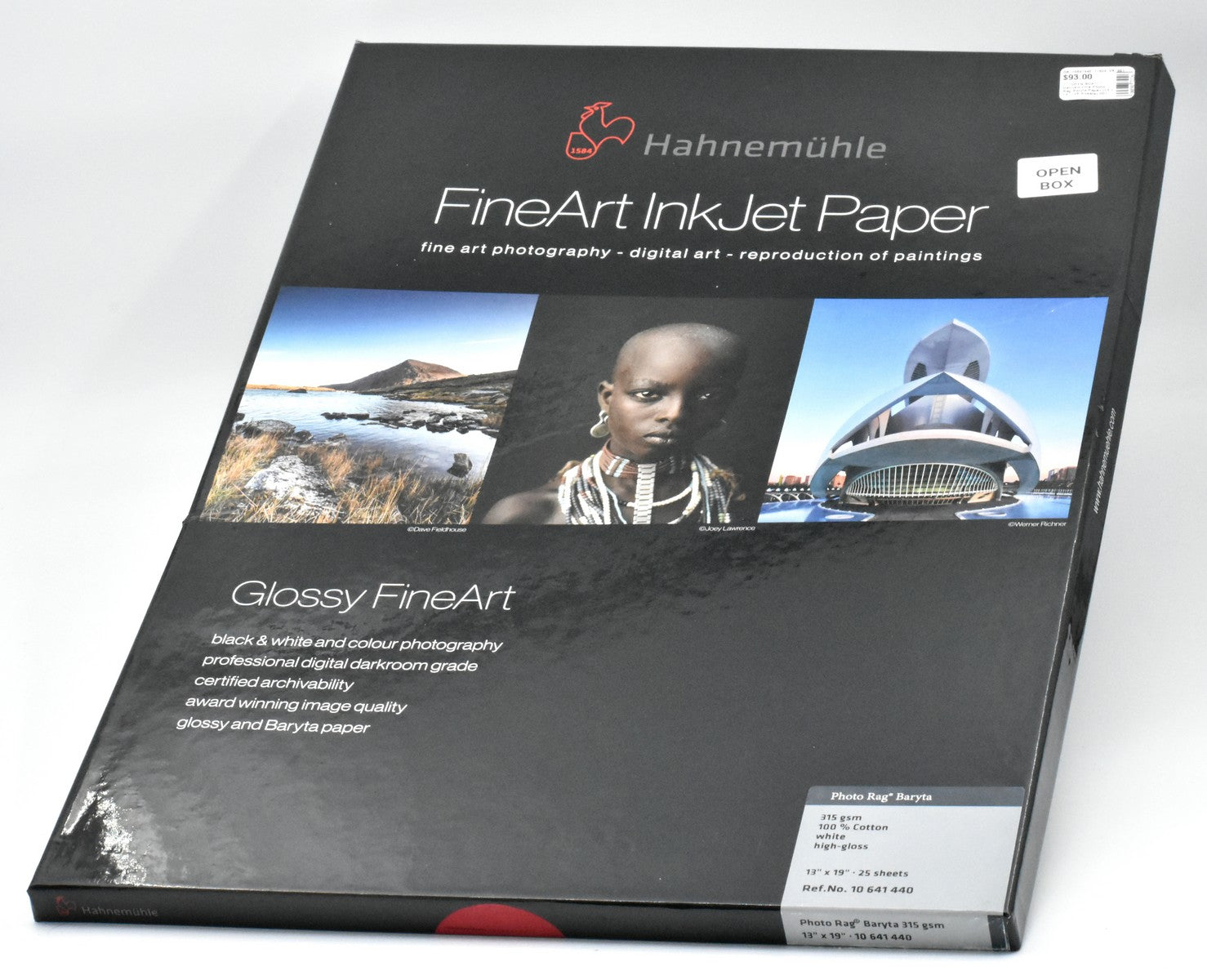 OPEN BOX - Hahnemühle Photo Rag Baryta Fine Art Paper - 13x19 Inches, 25 Sheets - Premium Inkjet Paper for Photography & Art Prints