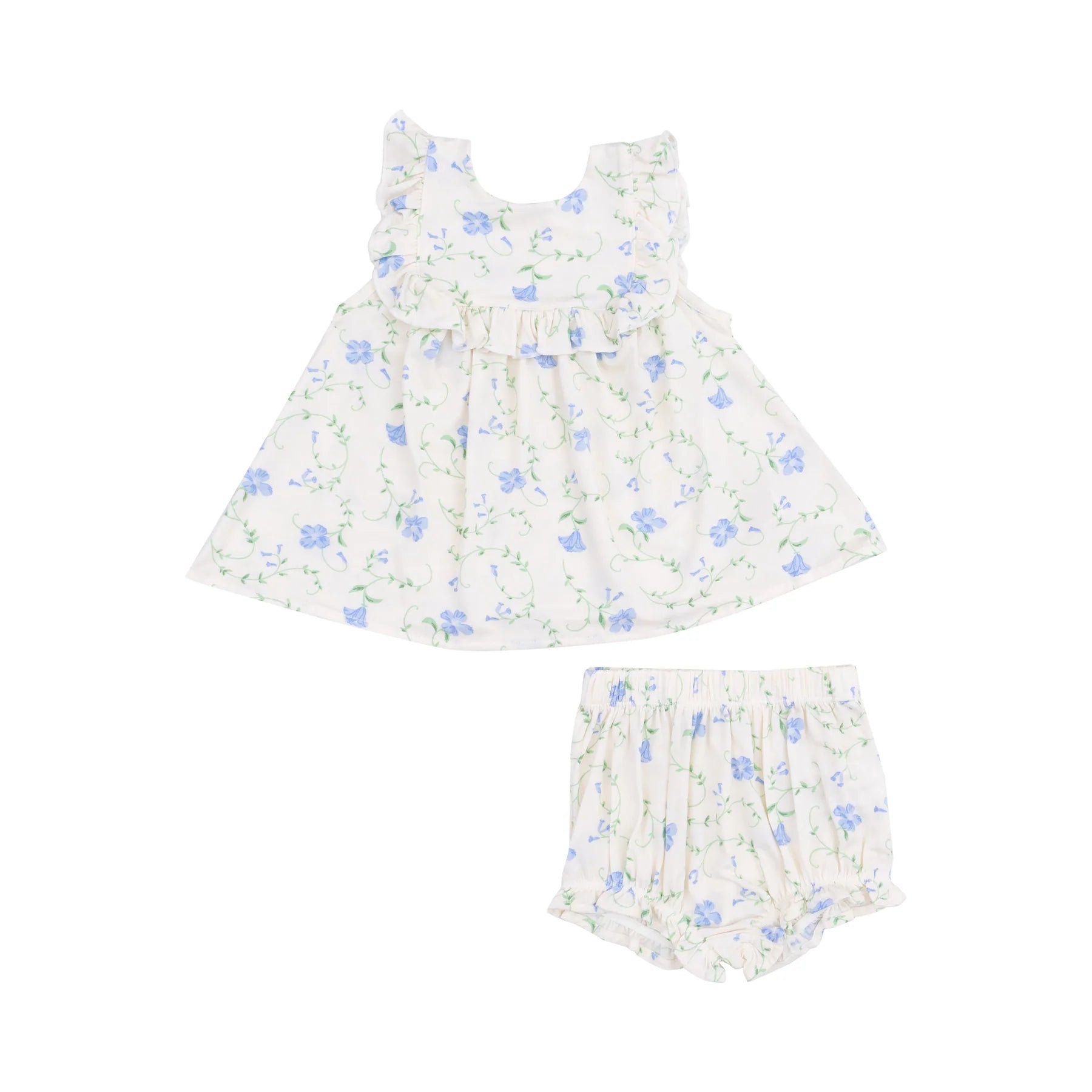 Sweet Vines Ruffle Top and Bloomer Set for Baby Girls | Floral Print Summer Outfit | Perfect for Photoshoots, Parties & Special Occasions