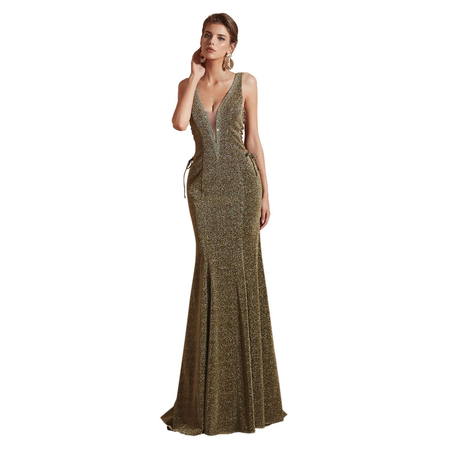 Leyidress Women's Elegant Mermaid Prom Dress for Evening Party, Wedding, Bride & Bridesmaid - Perfect for Formal Events, Dances & Special Occasions