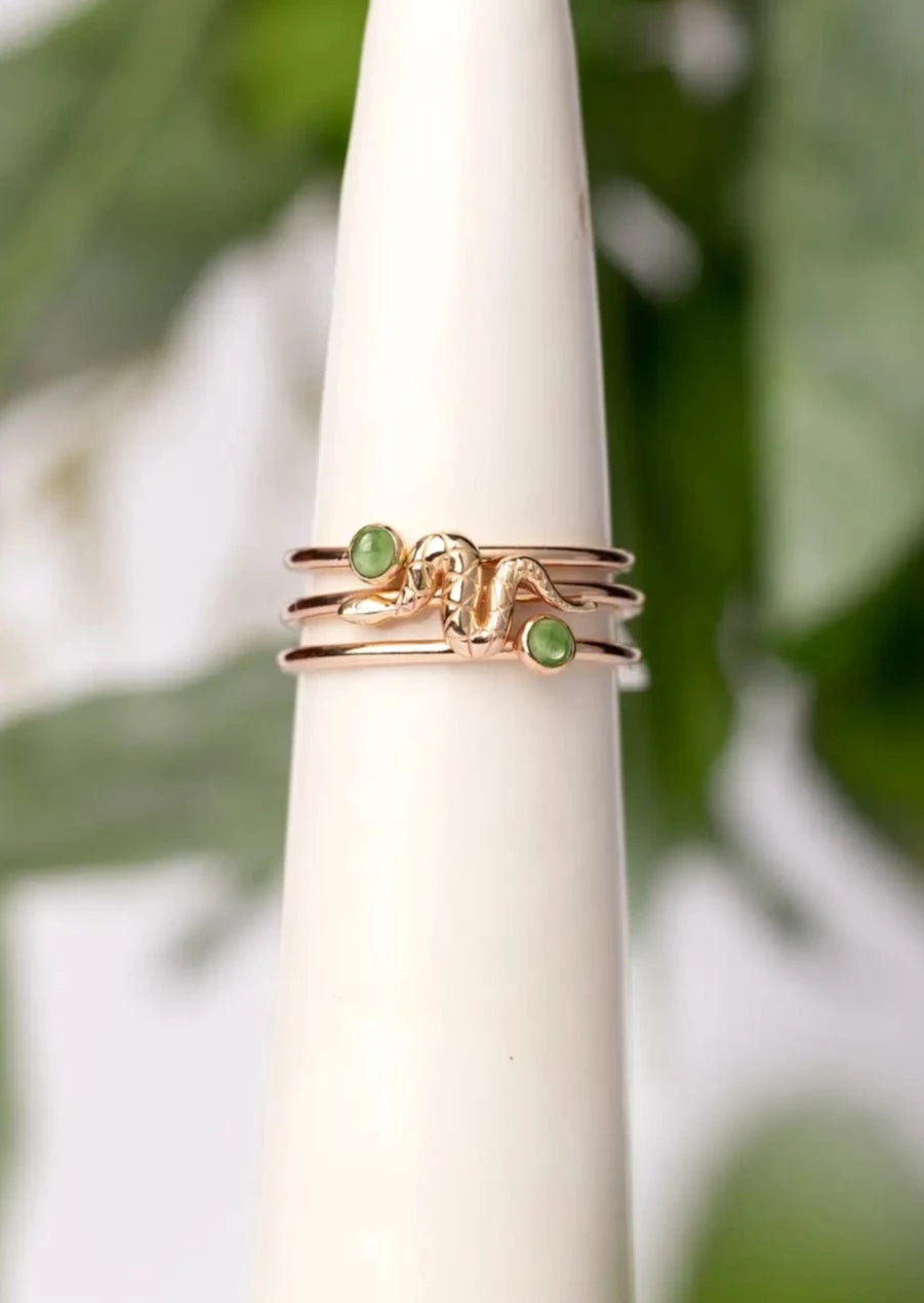 Natural Nephrite Jade Ring for Women - Elegant Green Stone Jewelry for Healing & Protection | Perfect for Meditation, Gifts & Spiritual Wellness