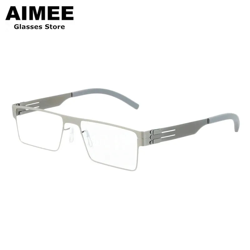 Aimee Women's Full Rim Square Stainless Steel Eyeglasses Frame 61004 - Stylish & Durable Eyewear for Work, Reading & Everyday Fashion