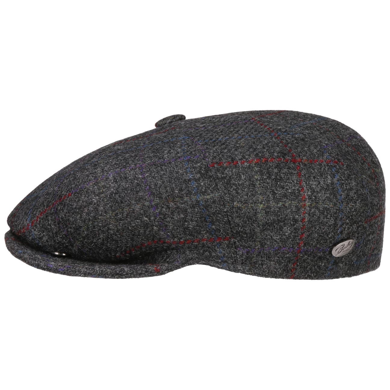 Bailey 1922 Galvin Windowpane Plaid Flat Cap for Men - Vintage Wool Newsboy Hat for Casual Wear, Outdoor Activities & Fall Fashion