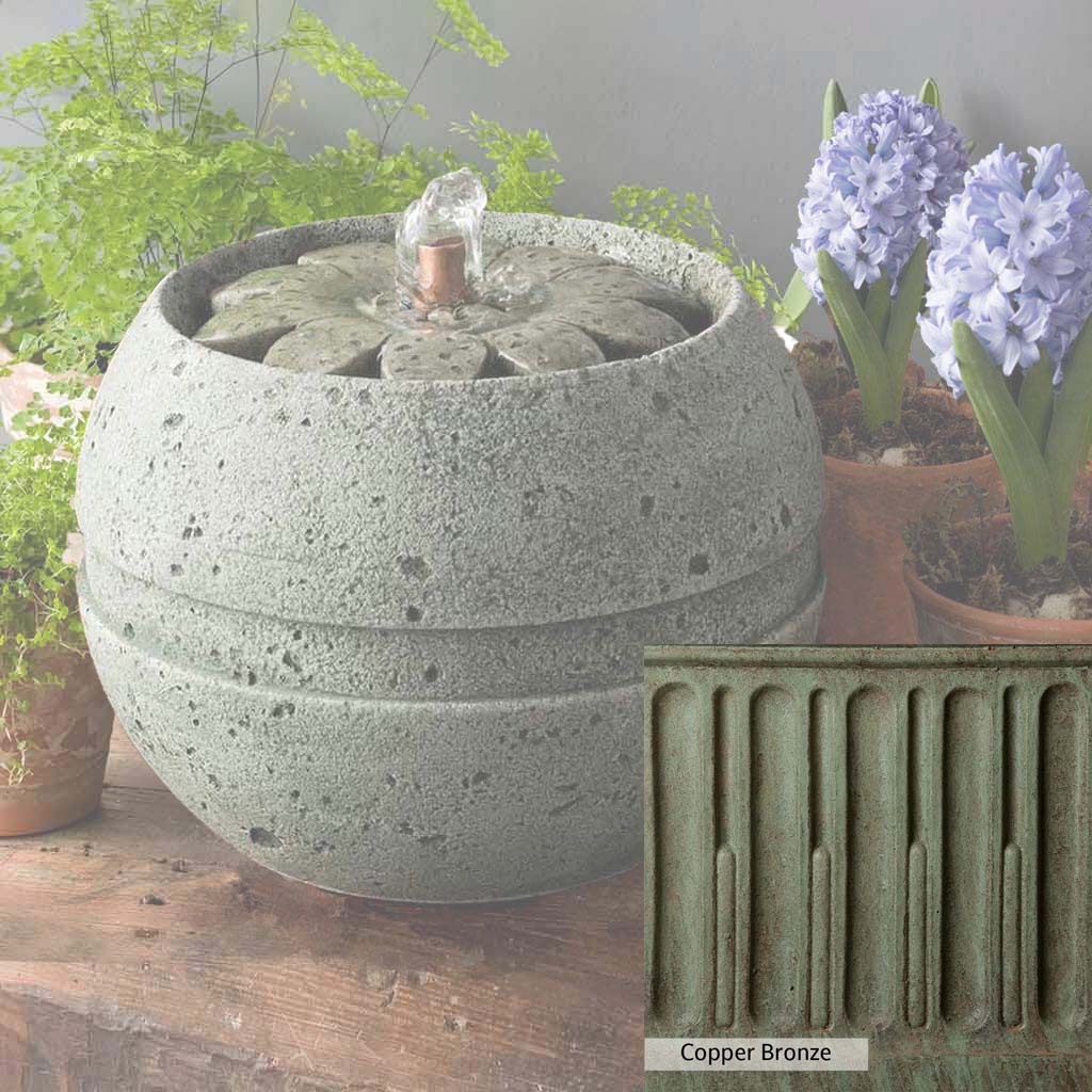 Campania International M Series Rosette Fountain - Elegant Outdoor Garden Water Feature for Patio, Yard, and Landscape Decor