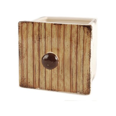 Brown Square Planter Box - Modern Garden Decor for Indoor & Outdoor Plants | Perfect for Home, Patio, Balcony, and Office Decor
