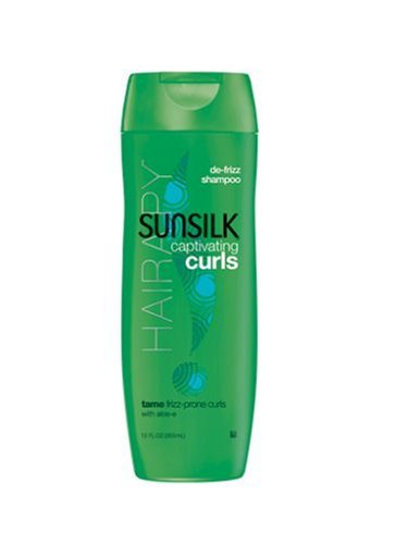 Sunsilk Captivating Curls Shampoo with Aloe-E for Curly Hair - 12 Oz (6 Pack) | Hydrating & Frizz Control for Daily Hair Care at Home or Salon