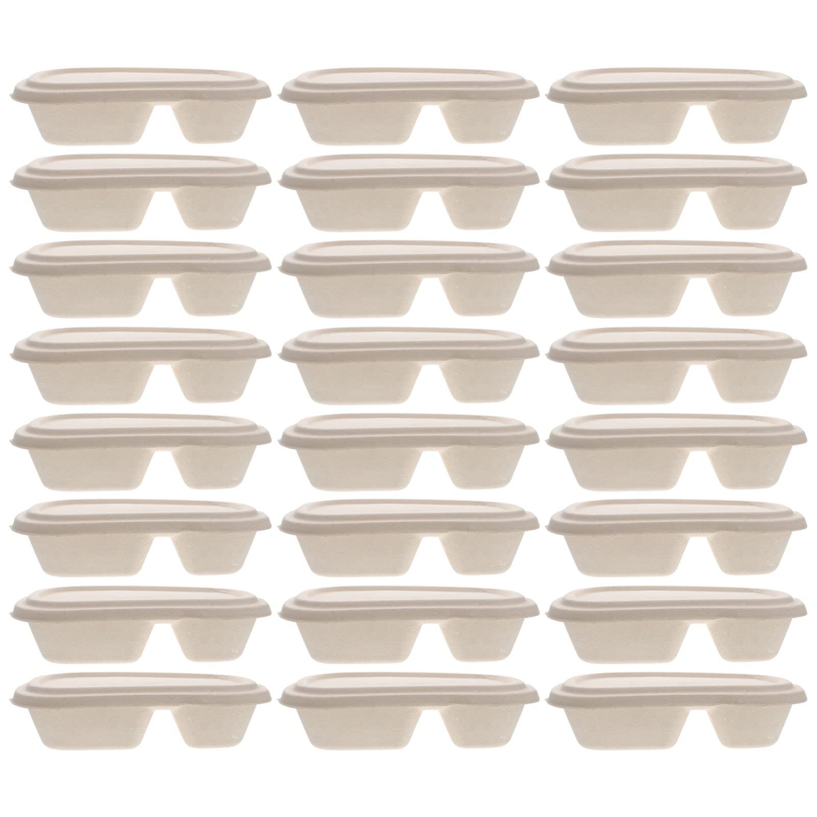 DOITOOL 850ML Plastic Food Containers 25-Pack for Salad, Meal Prep & Picnic