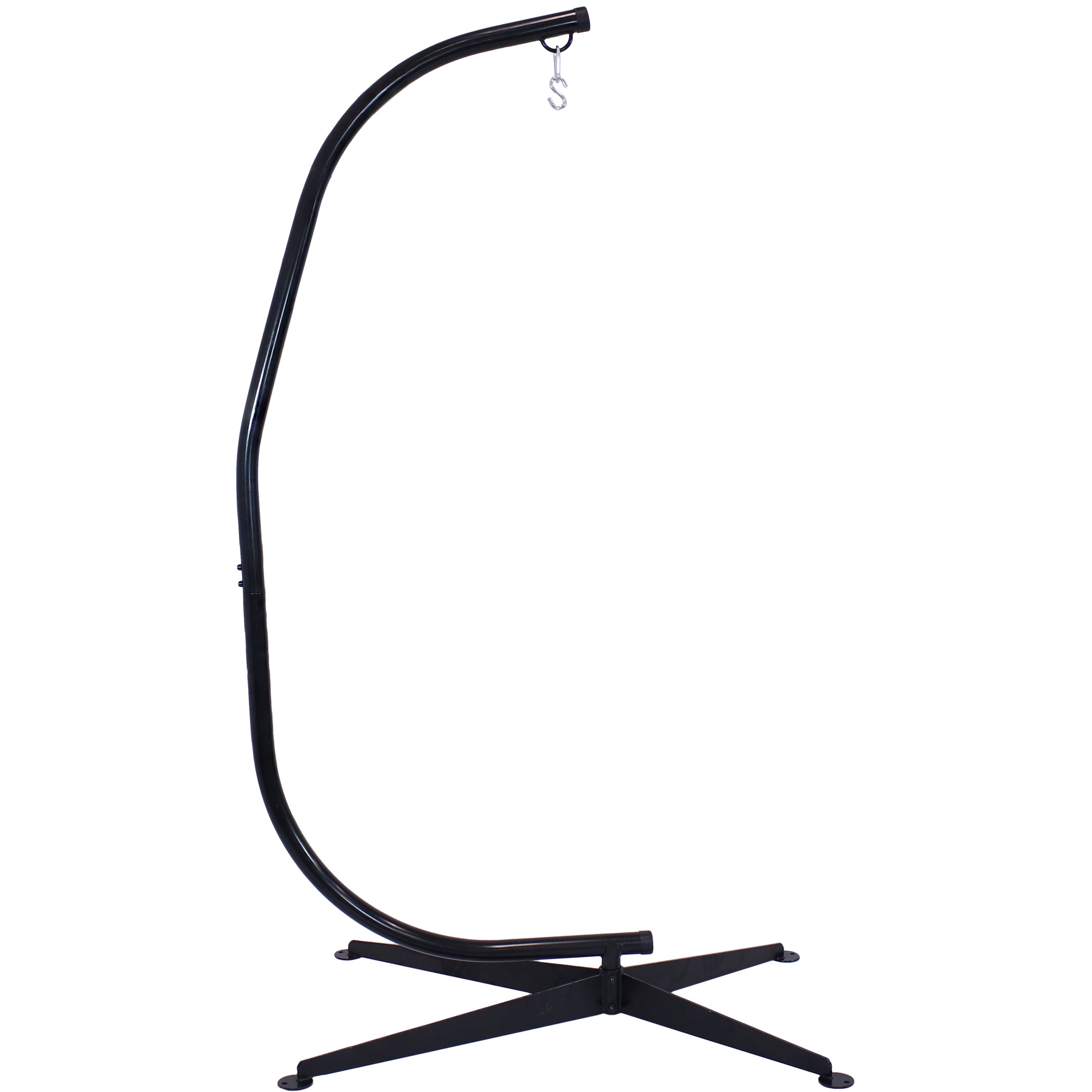 Sunnydaze Heavy Duty Hanging C Stand for Hammock Chair Swing - Outdoor Patio, Garden, Backyard Relaxation & Yoga Accessory