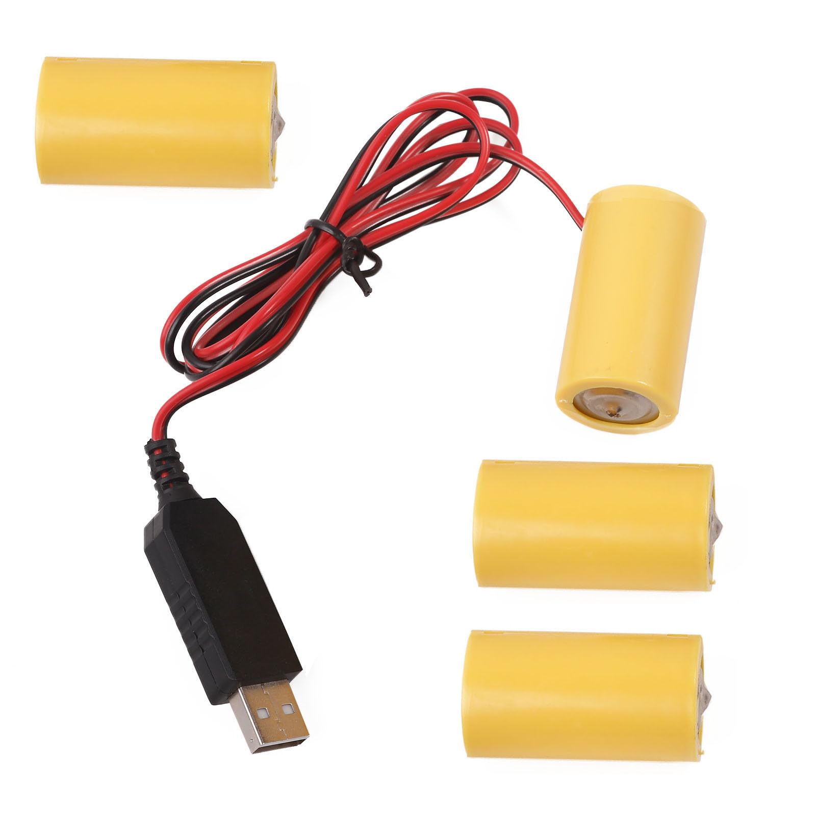 LR14 C Battery USB Power Supply Cable - Replace 4 LR14 C Batteries (4 x 1.5V) | Portable Power Solution for Flashlights, Toys & Electronic Devices | Eco-Friendly USB Charging Alternative