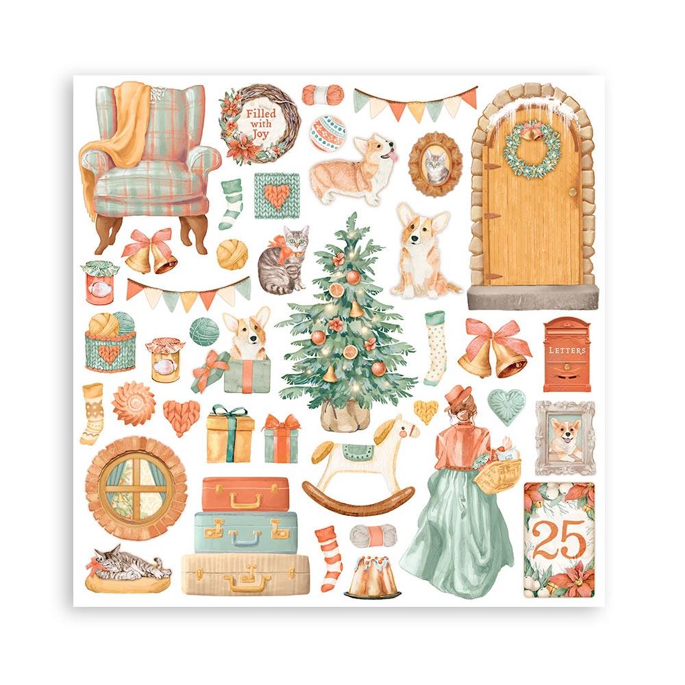 12x12 Christmas Scrapbook Paper Pad - 10 Sheets/Pkg for Holiday Cards, DIY Crafts & Gift Wrapping