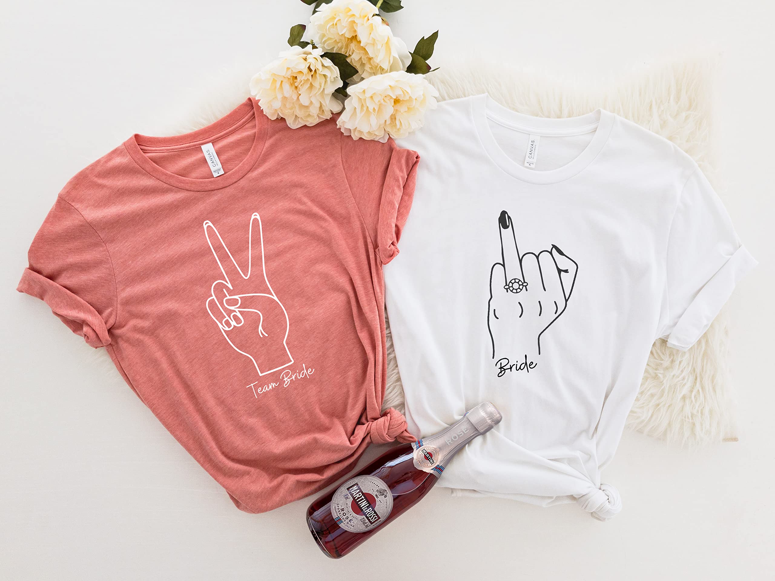 Team Bride T-Shirt - Cute Bridal Party Shirts for Bachelorette & Wedding - Perfect for Bride Squad, Bridesmaids & Wedding Events