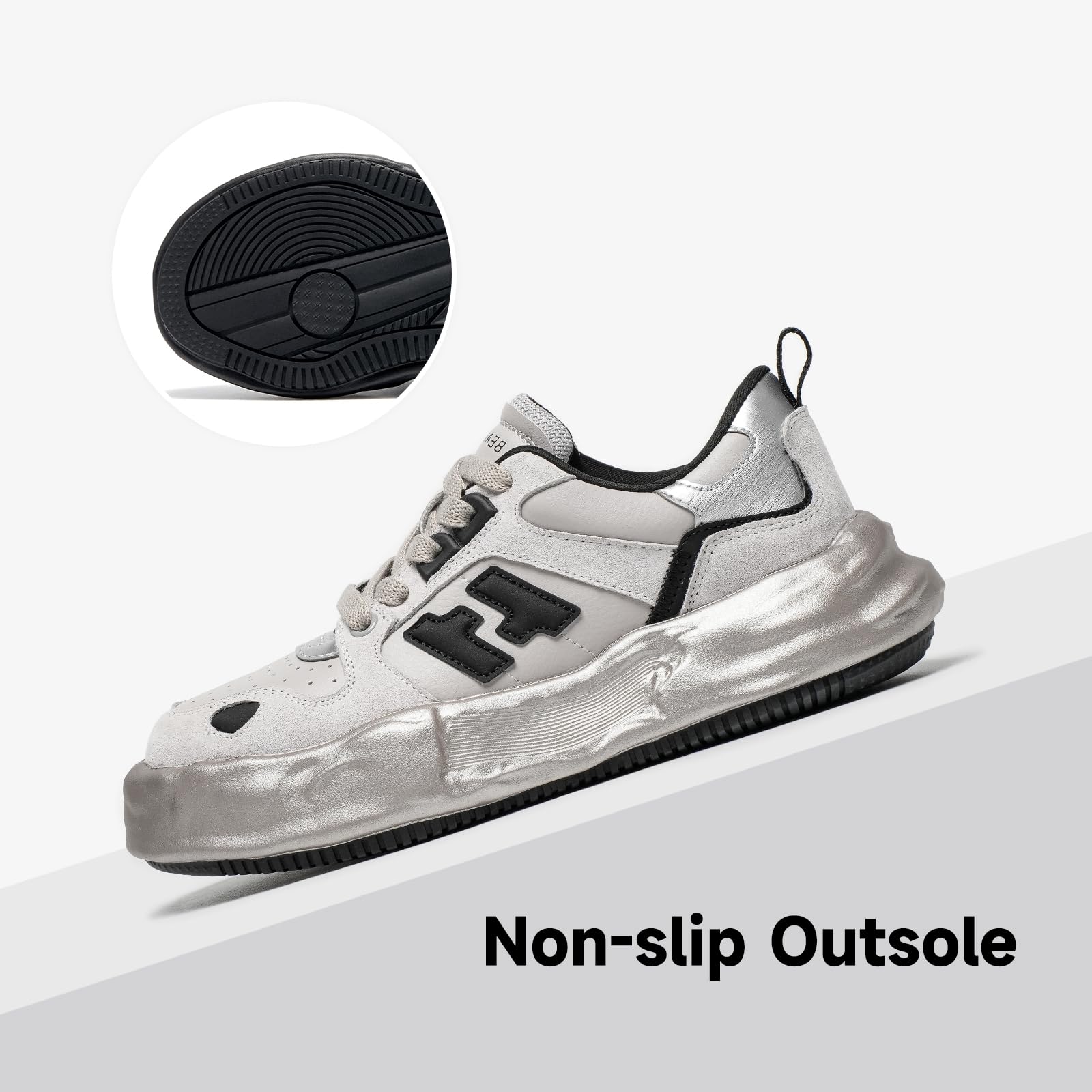 BEAU TODAY Women's Chunky Sneakers - Fashionable Breathable Comfort Casual Tennis Shoes for Women | Lightweight Lace-Up Gym Shoes for Travel, Work & Everyday Wear