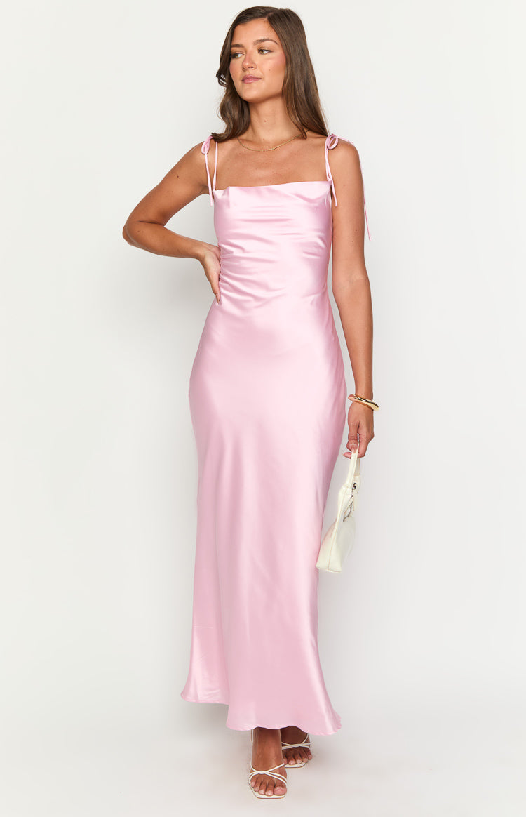 Antoni Pink Maxi Dress for Women - Flowy Long Summer Dress with Pockets, Elegant Boho Style, Perfect for Beach, Vacation, and Casual Outings