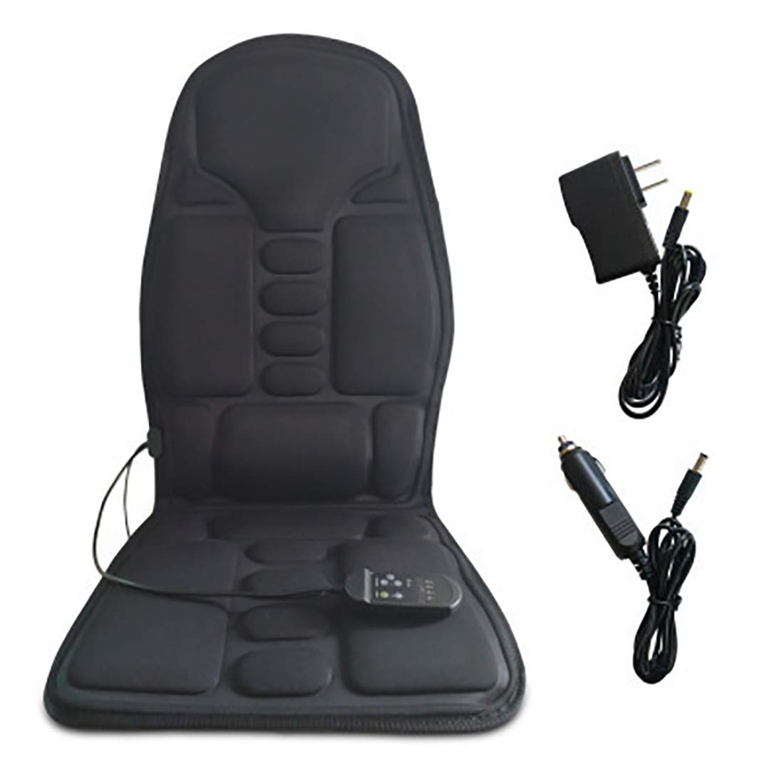 Electric Back Massager Seat Cushion - Portable Vibrating Massage Pad for Neck, Lumbar & Waist Pain Relief - Home, Car & Office Use - Smart Heating & Shiatsu Therapy for Relaxation & Muscle Recovery