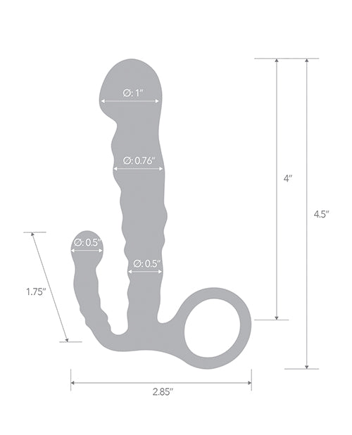 Blue Line Beginners Prostate Massager 4.5in - Premium Silicone Anal Stimulator for Men - Perfect for Stress Relief & Intimate Wellness - Use at Home for Relaxation & Pleasure