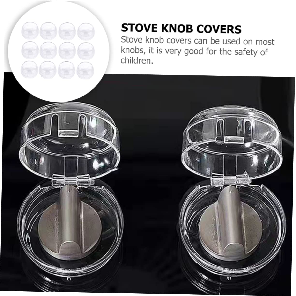 Totority 24-Piece Knob Covers - Oil Shield Stove Knob Protectors for Kitchen & Car (PP Material) - Prevent Grease & Dirt Buildup for Stoves, Ovens & Dashboard Controls