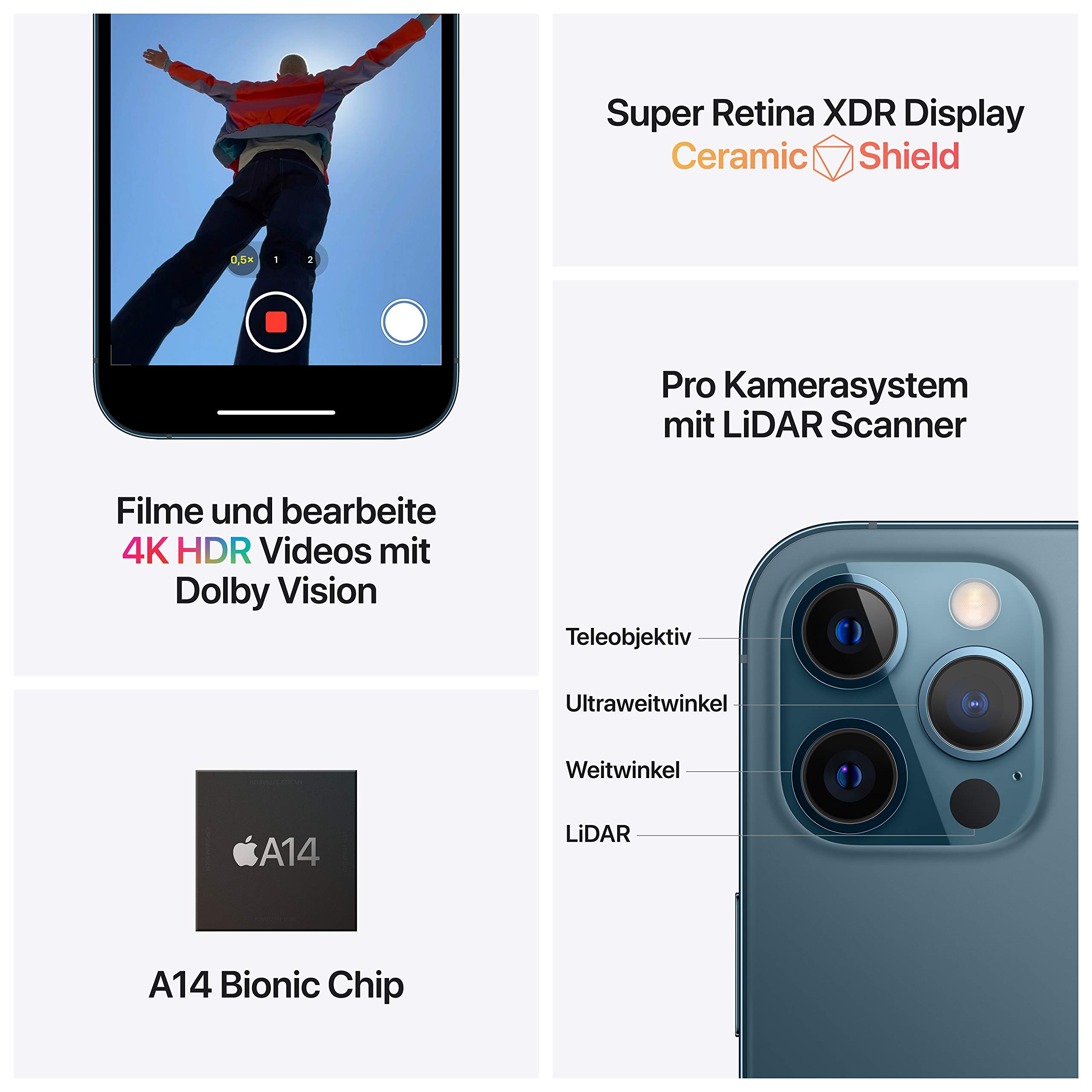 Apple iPhone 12 Pro Max 128GB Graphite - Certified Refurbished Smartphone with Face ID & Dual Camera | Perfect for Business Professionals & Travel Enthusiasts
