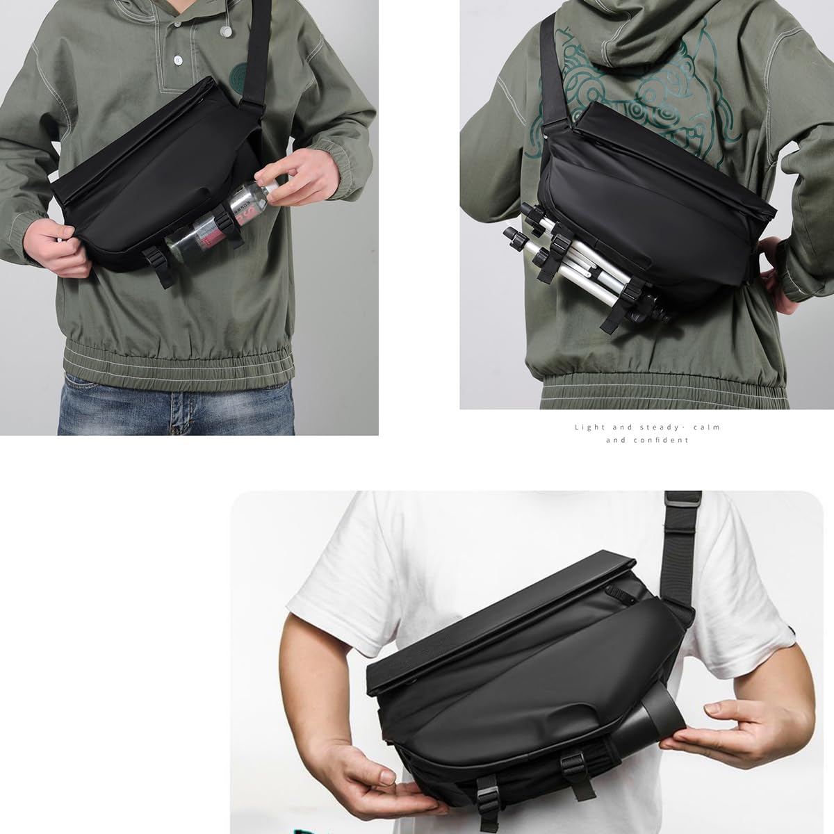 Waterproof Obsidian Sling Bag - Unisex Crossbody Oxford Sports Bag for Men & Women | Perfect for Gym, Hiking & Travel Accessories