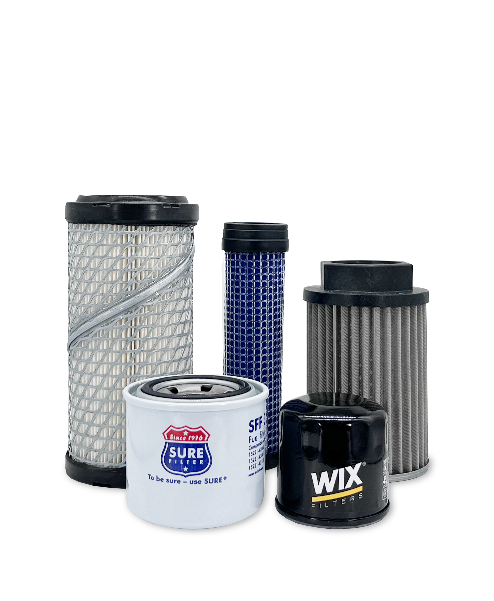HERO® Maintenance Filter Kit for Kubota KX018-4 Mini Excavator - Air, Oil & Fuel Filters Replacement Set - Perfect for Construction, Landscaping & DIY Excavator Maintenance