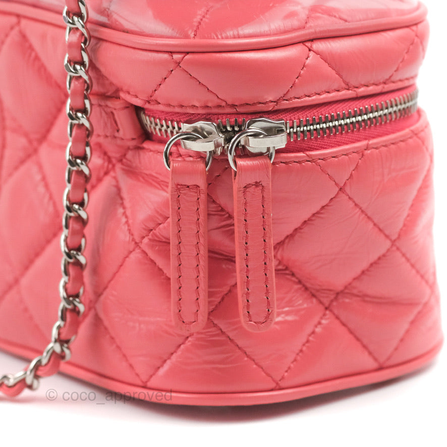 Chanel Aquarium PVC Coral Pink Crumpled Calfskin Silver Hardware Handbag - Luxury Designer Crossbody Bag for Women, Perfect for Evening Parties & Date Nights