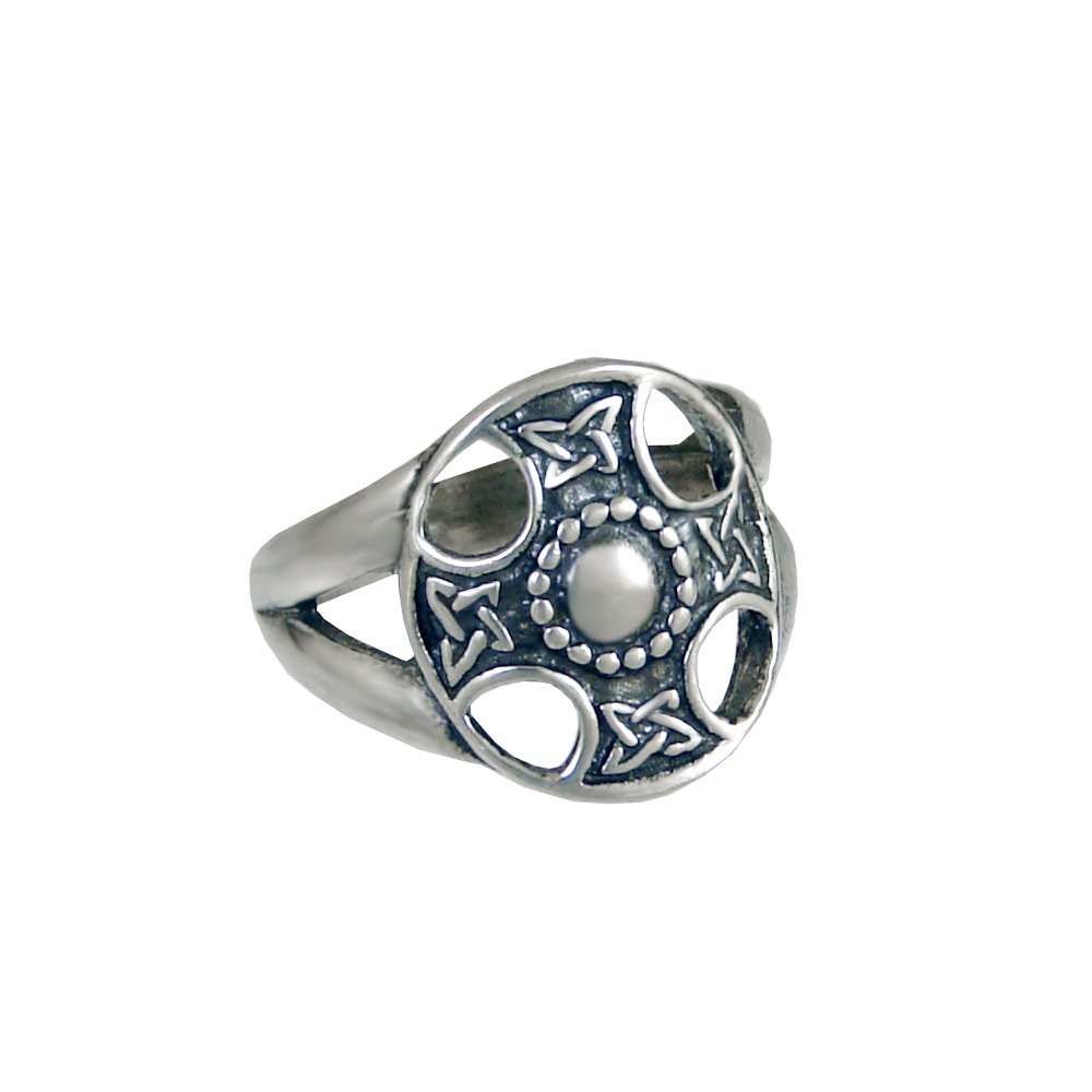 Authentic Sterling Silver Celtic Solar Cross Ring - Handcrafted in USA | Spiritual Jewelry for Men & Women | Perfect for Weddings, Gifts & Everyday Wear
