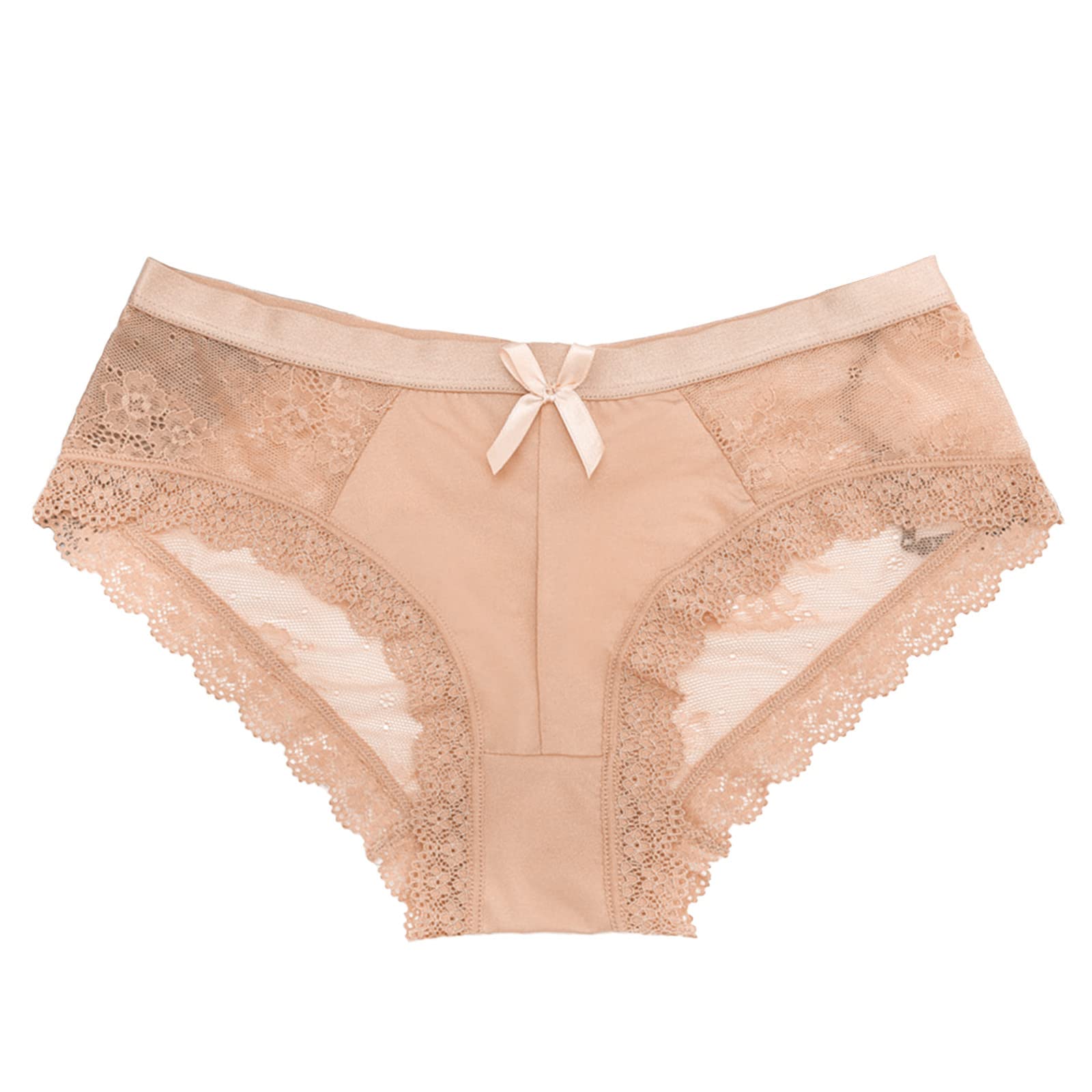 Sexy Lace Panties for Women - Bow Trim Briefs with Scrunch Butt Design | Comfortable & Feminine Underwear for Date Night, Special Occasions & Everyday Wear