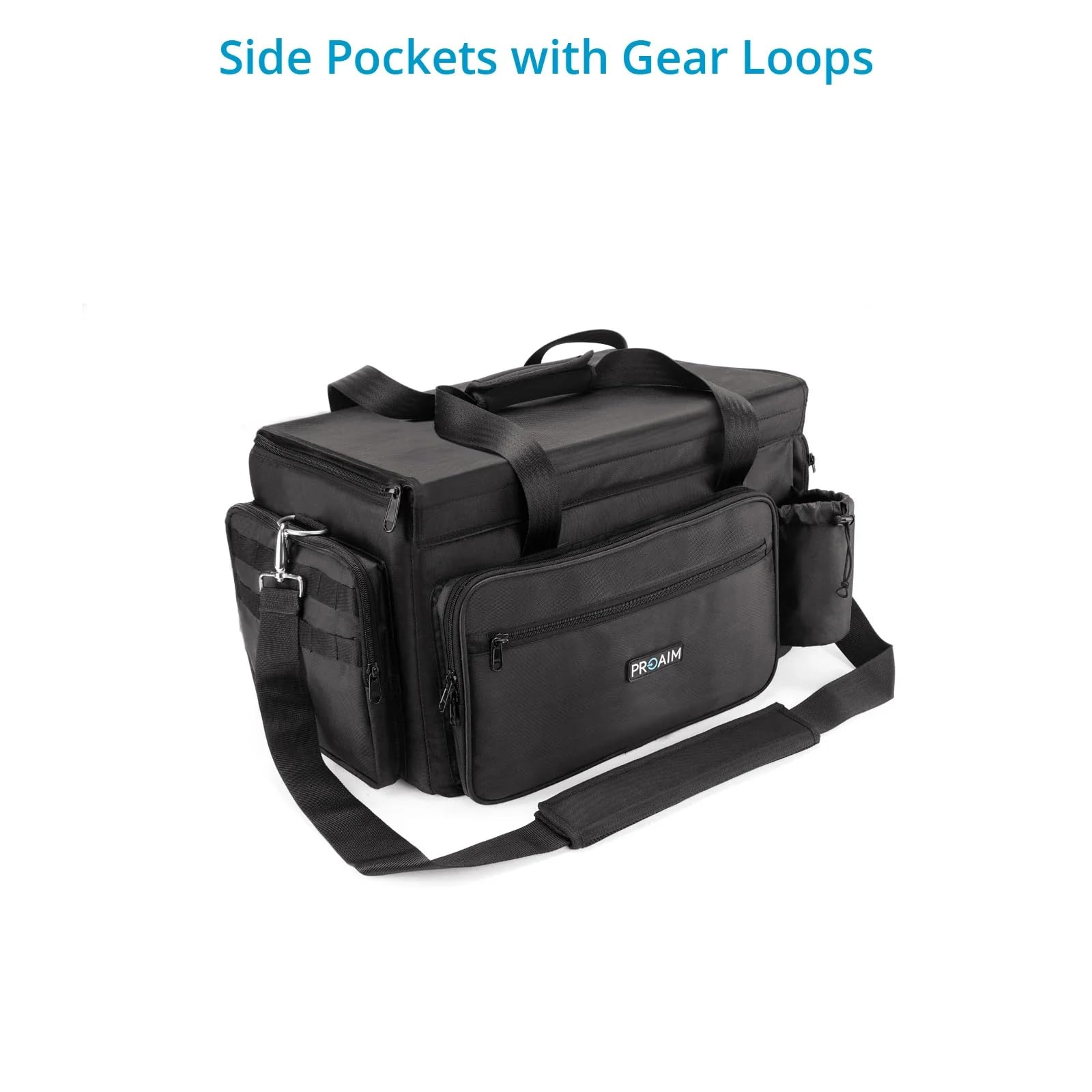 PROAIM Cine Cube Camera Bag - Durable & Spacious Photography Backpack for DSLR, Mirrorless, Lenses & Accessories - Removable Pouches, 4 Clear Pockets, Waterproof Sling - Perfect for Travel, Outdoor Shoots & Film Production (P-CBCC-01)