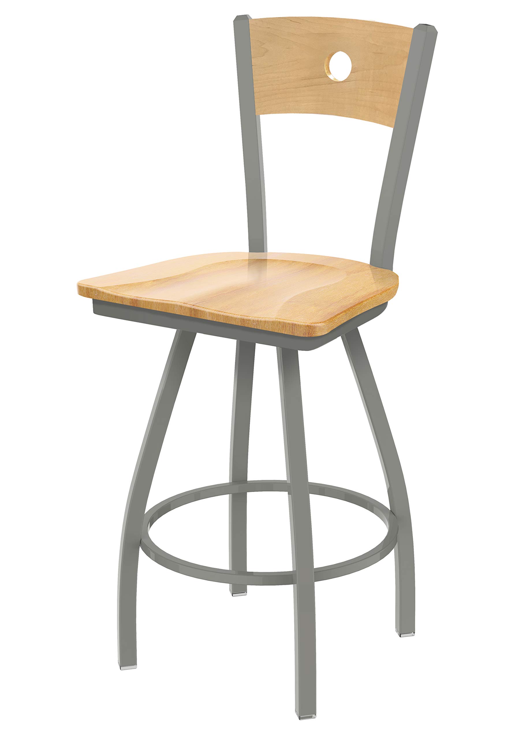 Holland Bar Stool Co. XL 830 Voltaire Swivel Bar Stool - Natural Maple Wood - Adjustable Height - Counter & Bar Height - Perfect for Kitchen Island, Home Bar & Restaurant Use