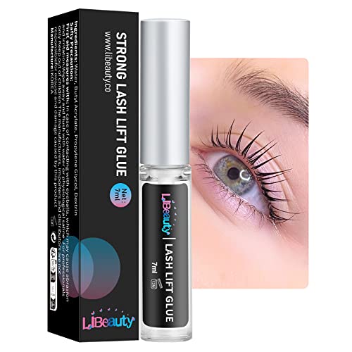 Premium Libeauty Lash Lift Glue - Strong 3-Second Hold Eyelash Adhesive for Lash Perm & False Eyelashes | Fast-Dissolving Water-Soluble Formula (Transparent) | Perfect for Salon Professionals & DIY Lash Extensions at Home