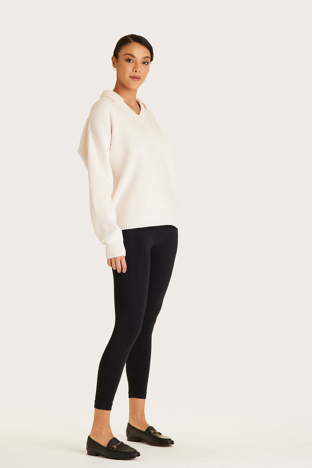 Diana Sweater Bone - Cozy Knit Pullover for Women | Perfect for Fall & Winter Outfits, Casual Wear & Layering